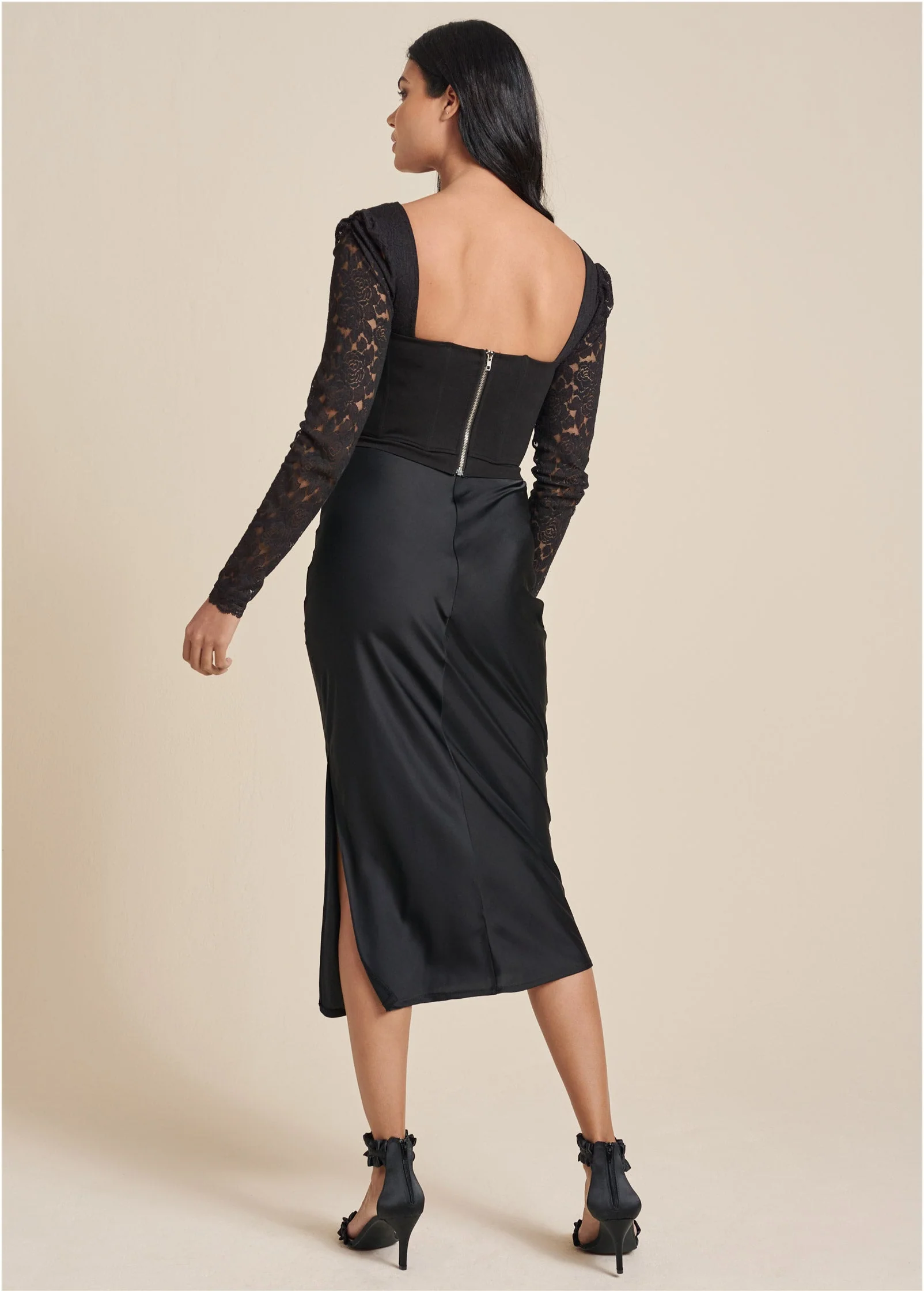 Lace Detail Top - Black - Image 2