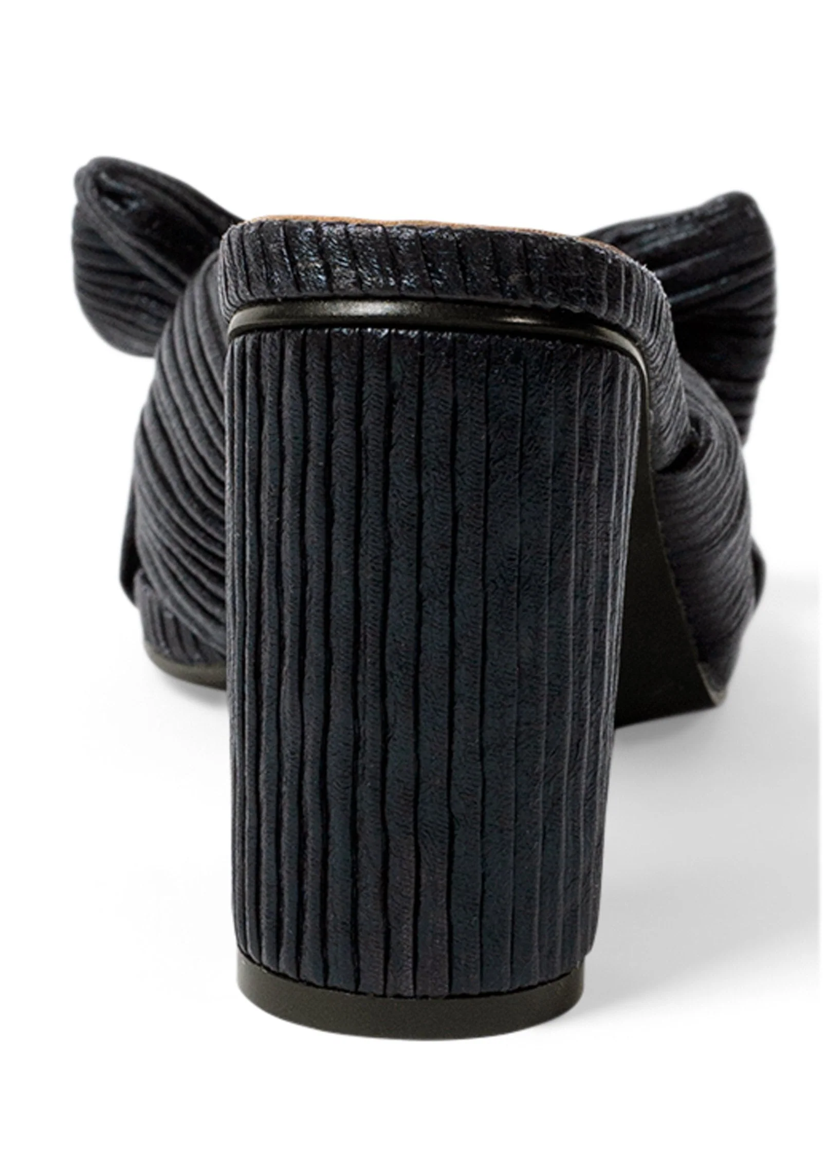 Lizzie Bow Block Heels - Black - Image 4
