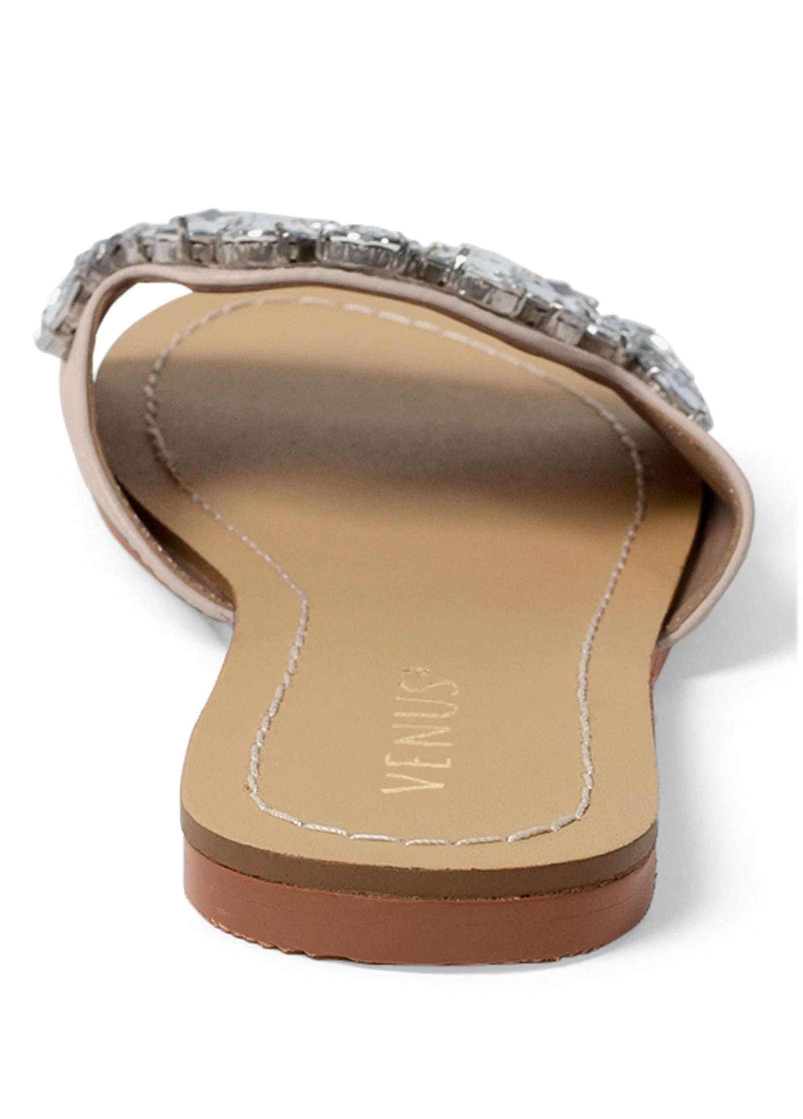 Rhinestone Slide Sandals - Blush - Image 4