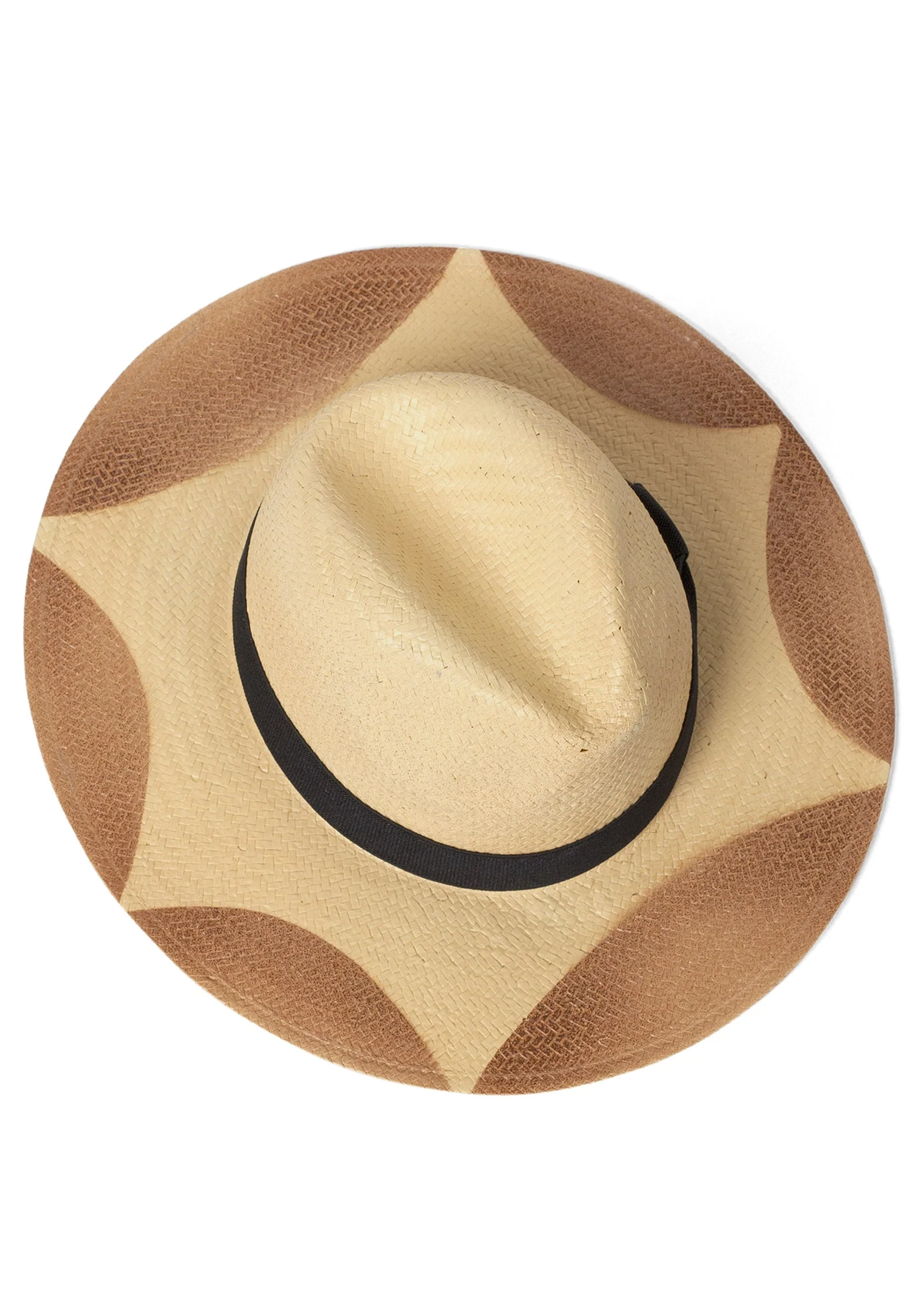Wide Brim Straw Hat - Natural Multi - Image 3