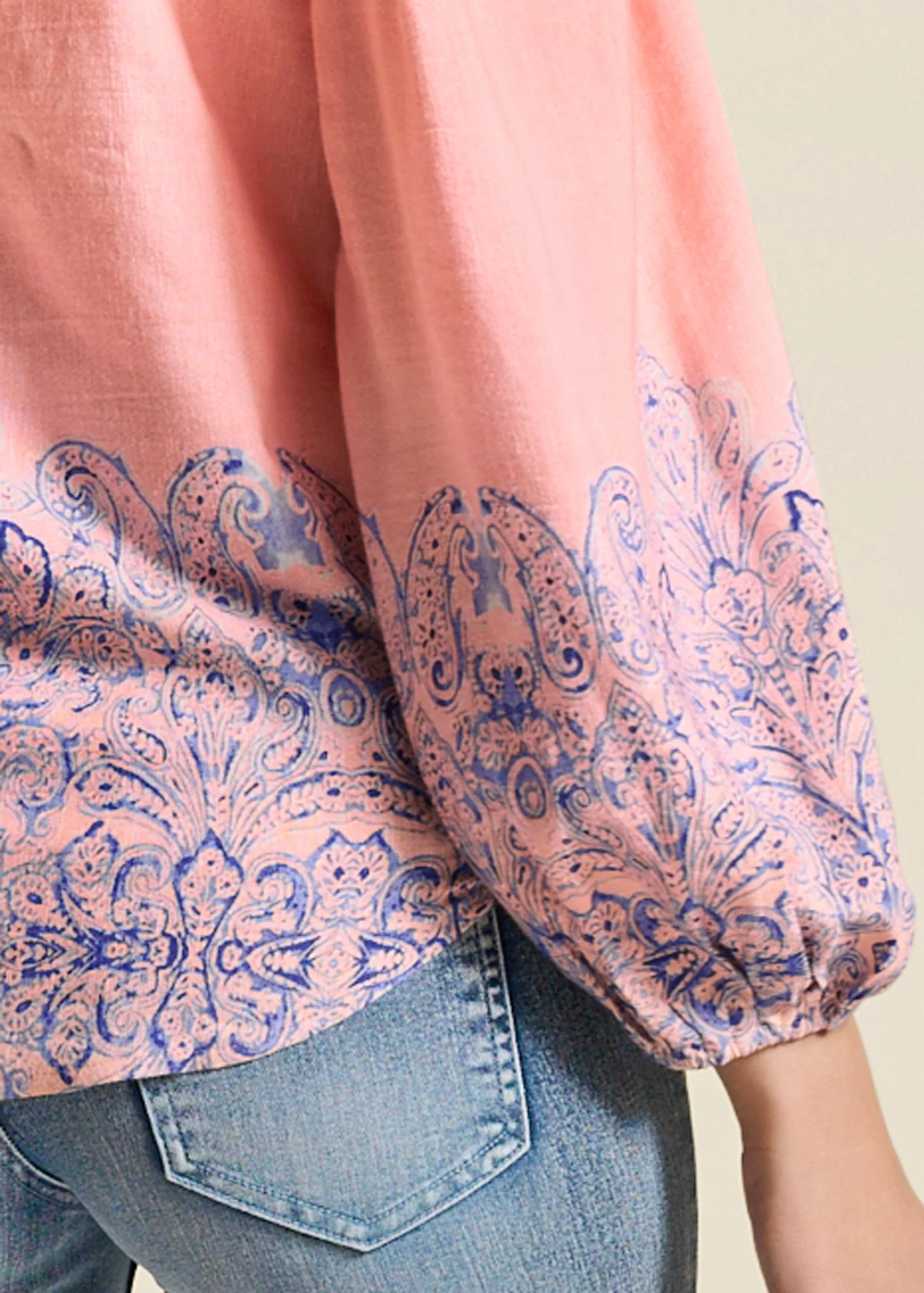 Ombre Linen Top - Blush Multi - Image 5