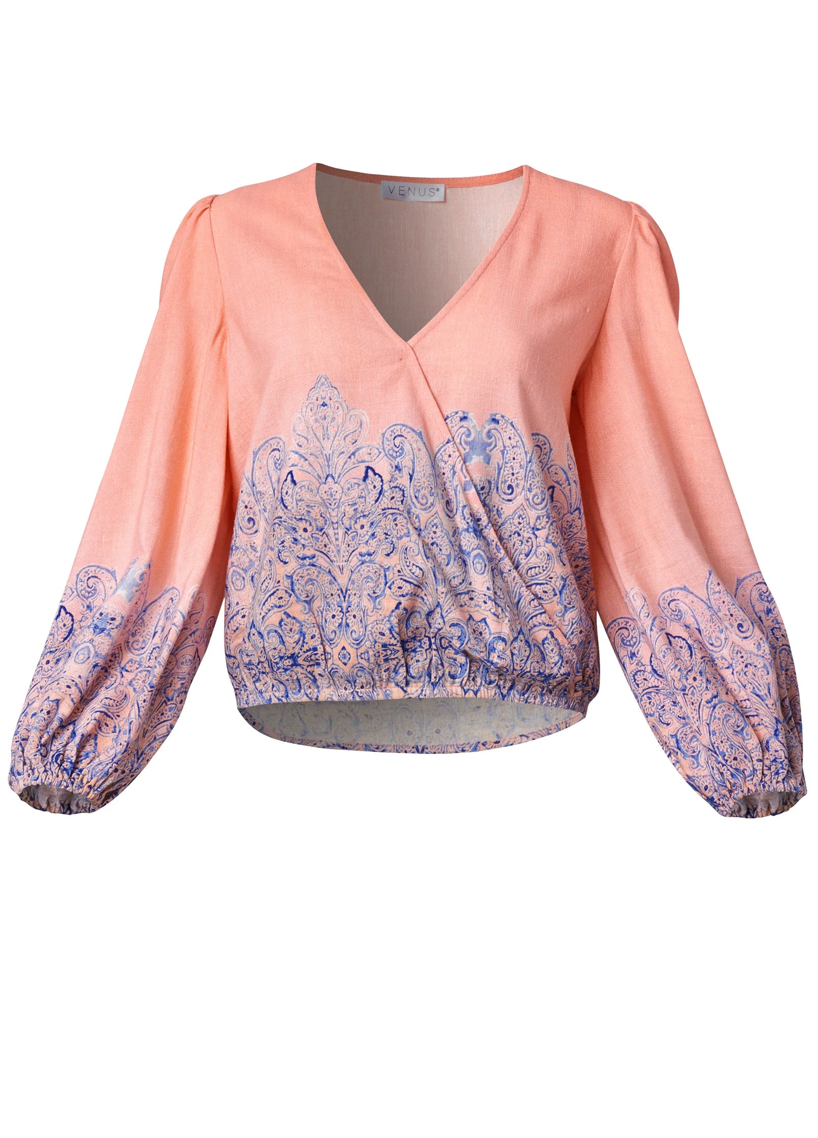 Ombre Linen Top - Blush Multi - Image 6