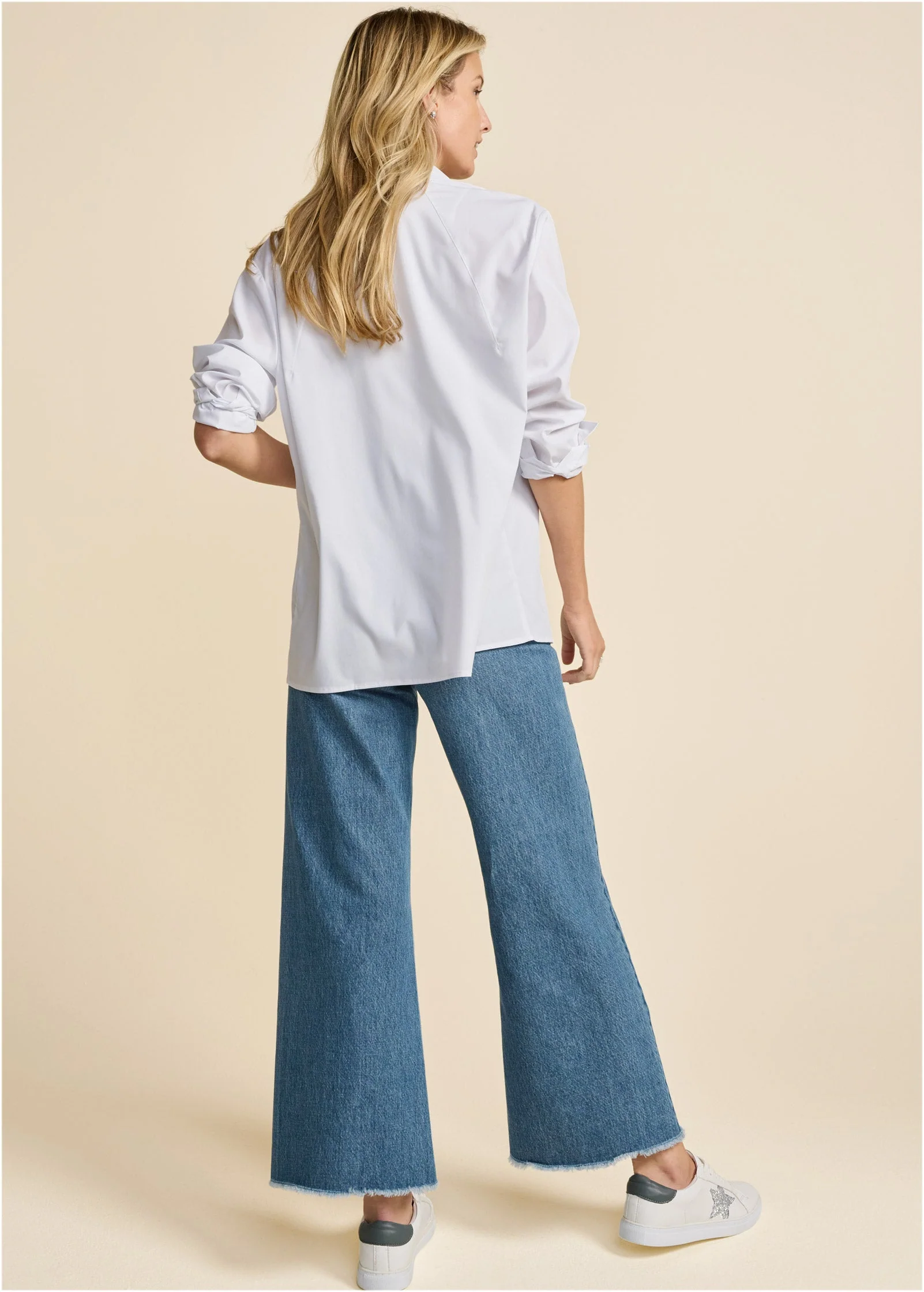 Soft Button-Down Shirt - White - Image 3