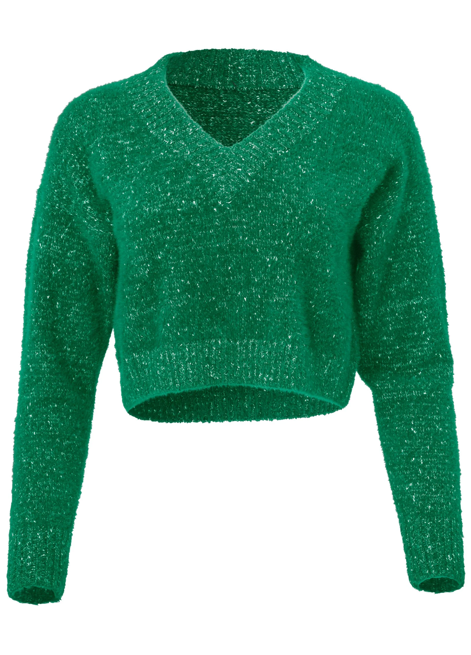 V-Neck Sweater - Emerald - Image 5