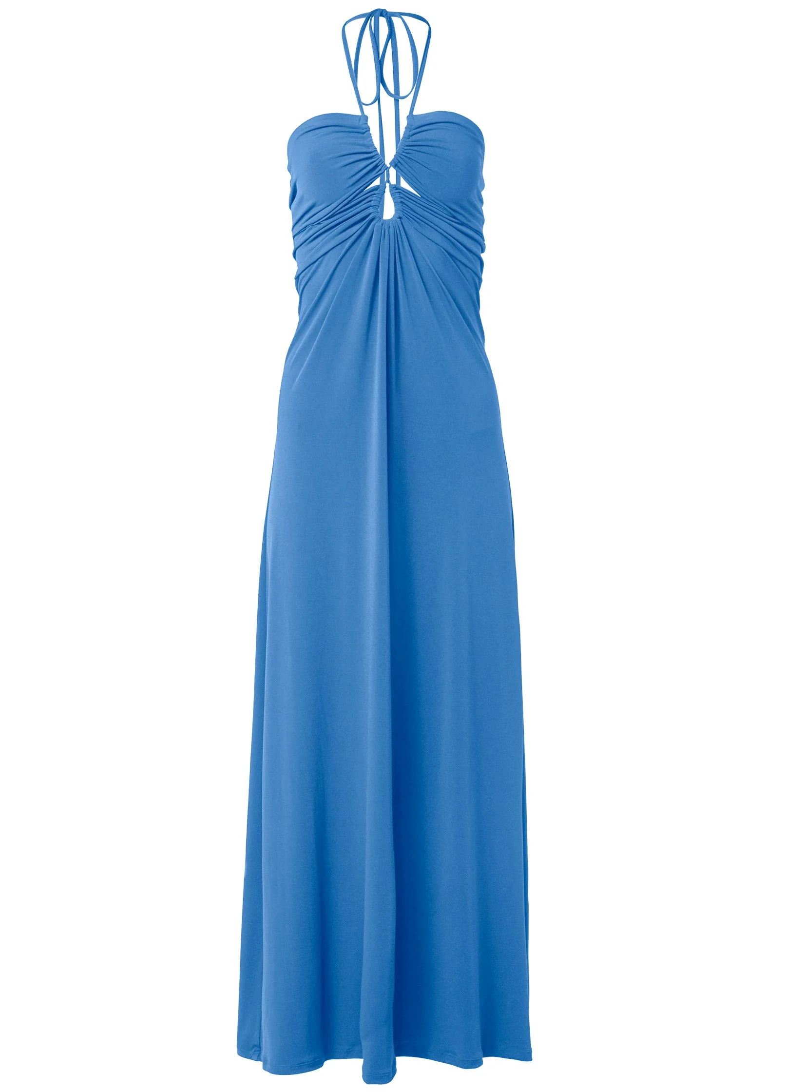 Convertible Strapless Dress - Blue - Image 5