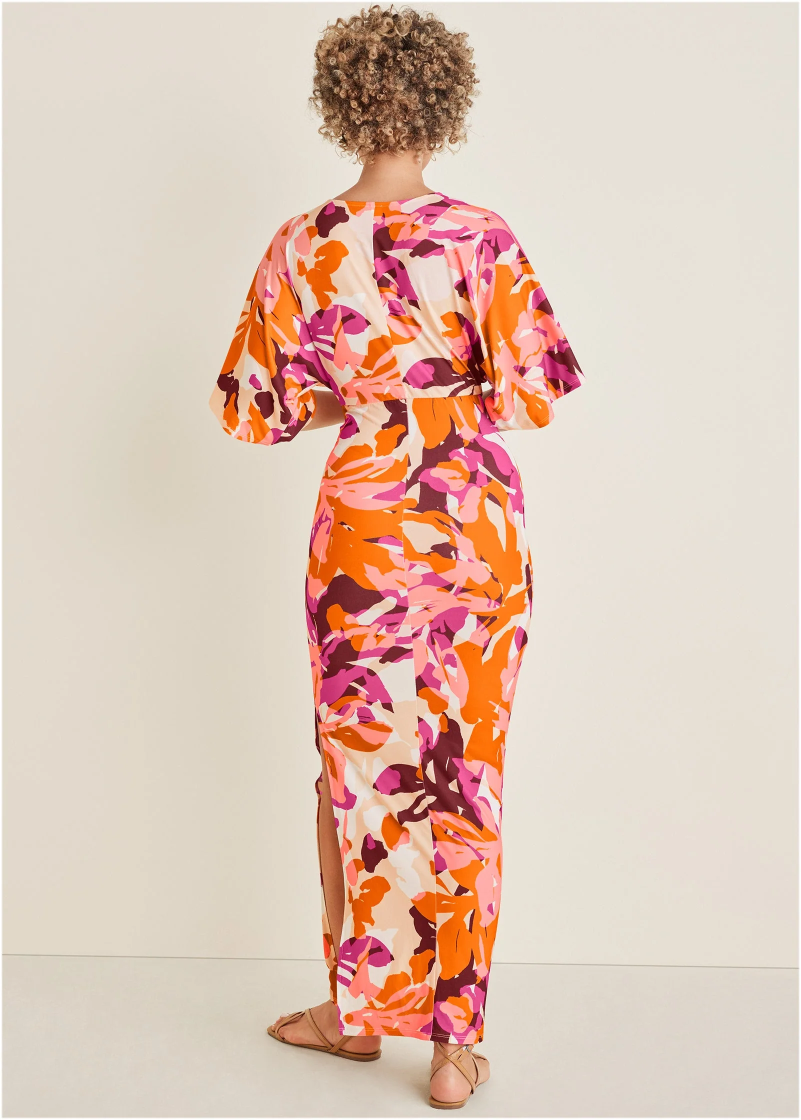 Drape Sleeve Maxi Dress - Desert Floral - Image 2