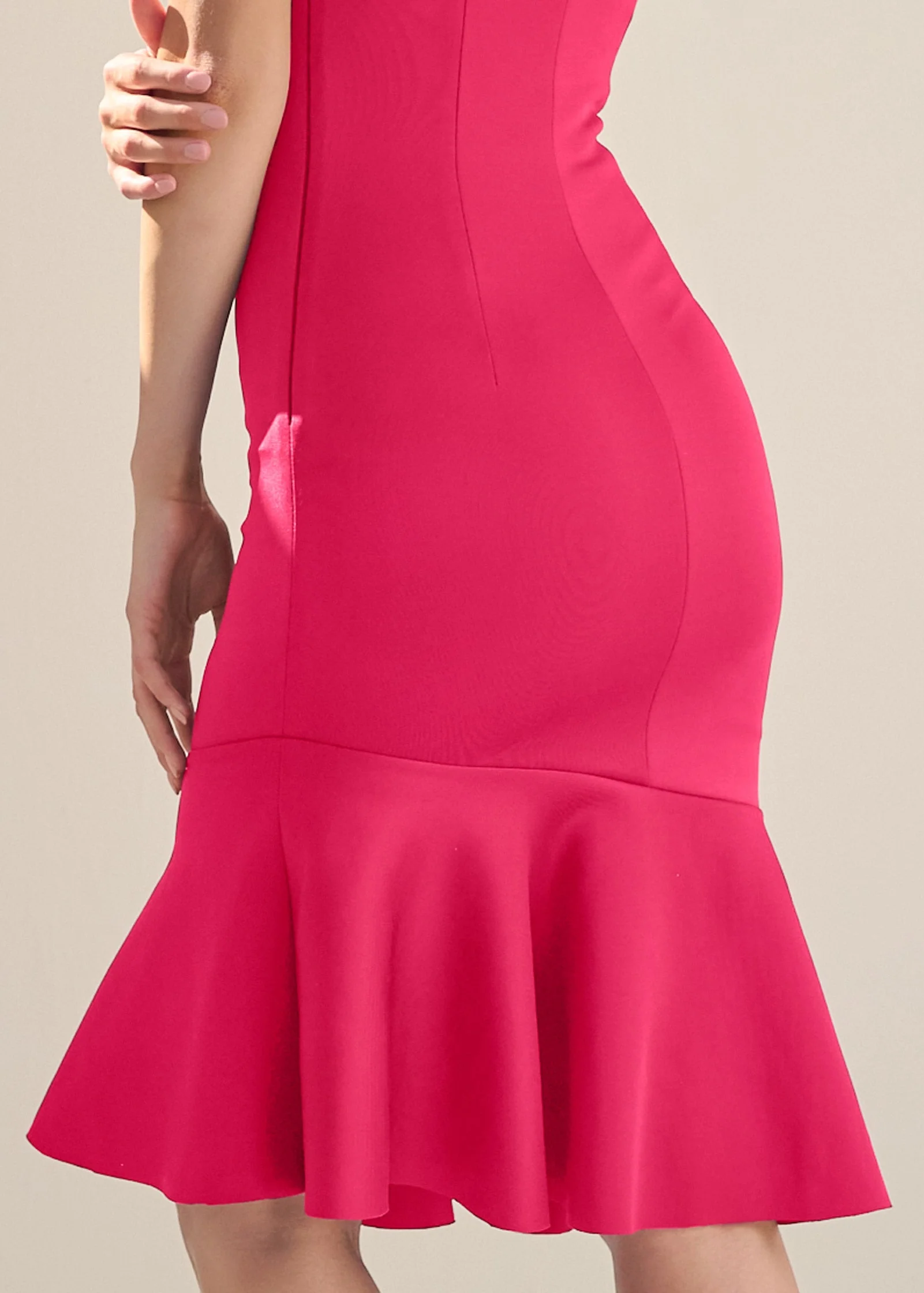 One-Shoulder Ruffle Dress - Azalea - Image 4