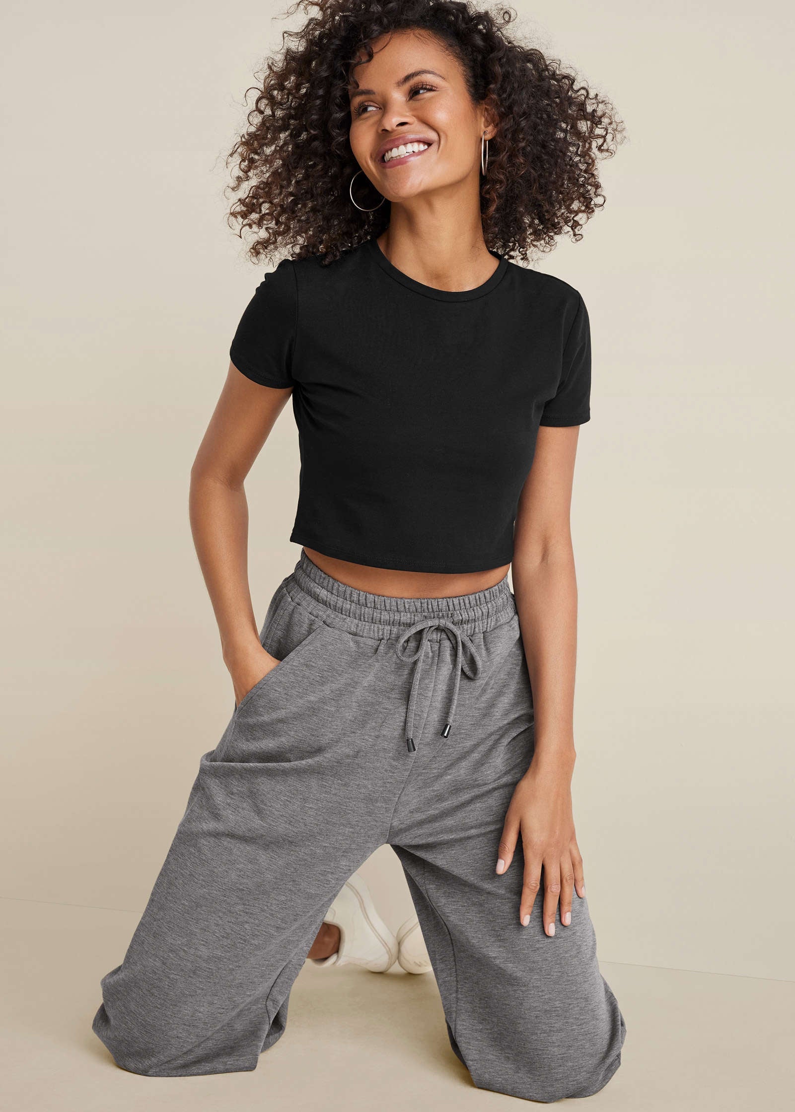 Double Knit Joggers - Medium Heather Grey