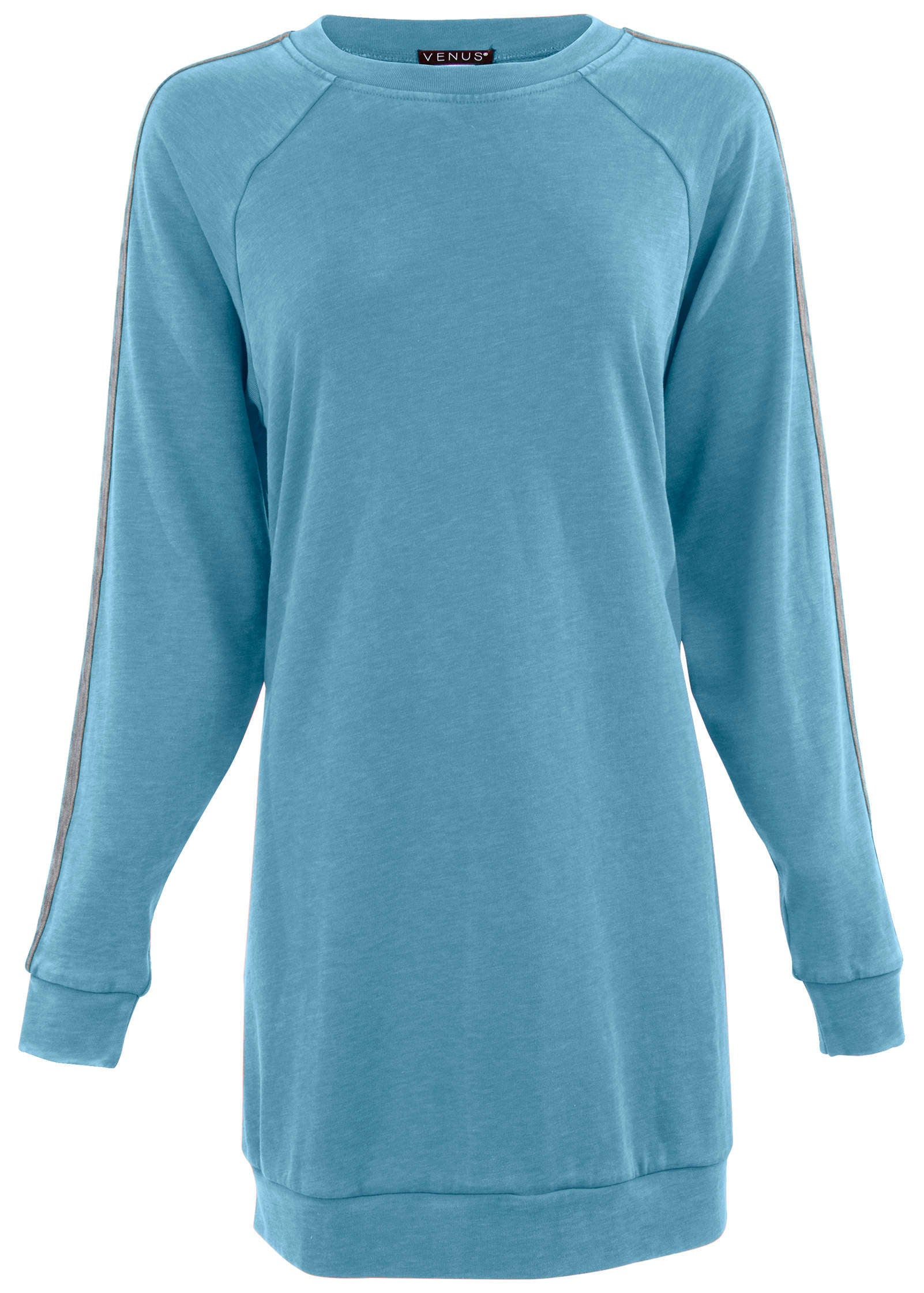 Sweatshirt Dress - Blue - Image 3