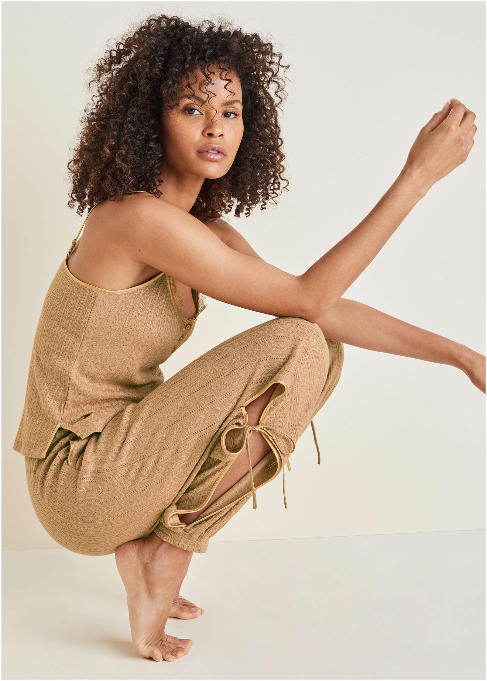 Brunch Knit Joggers - Camel