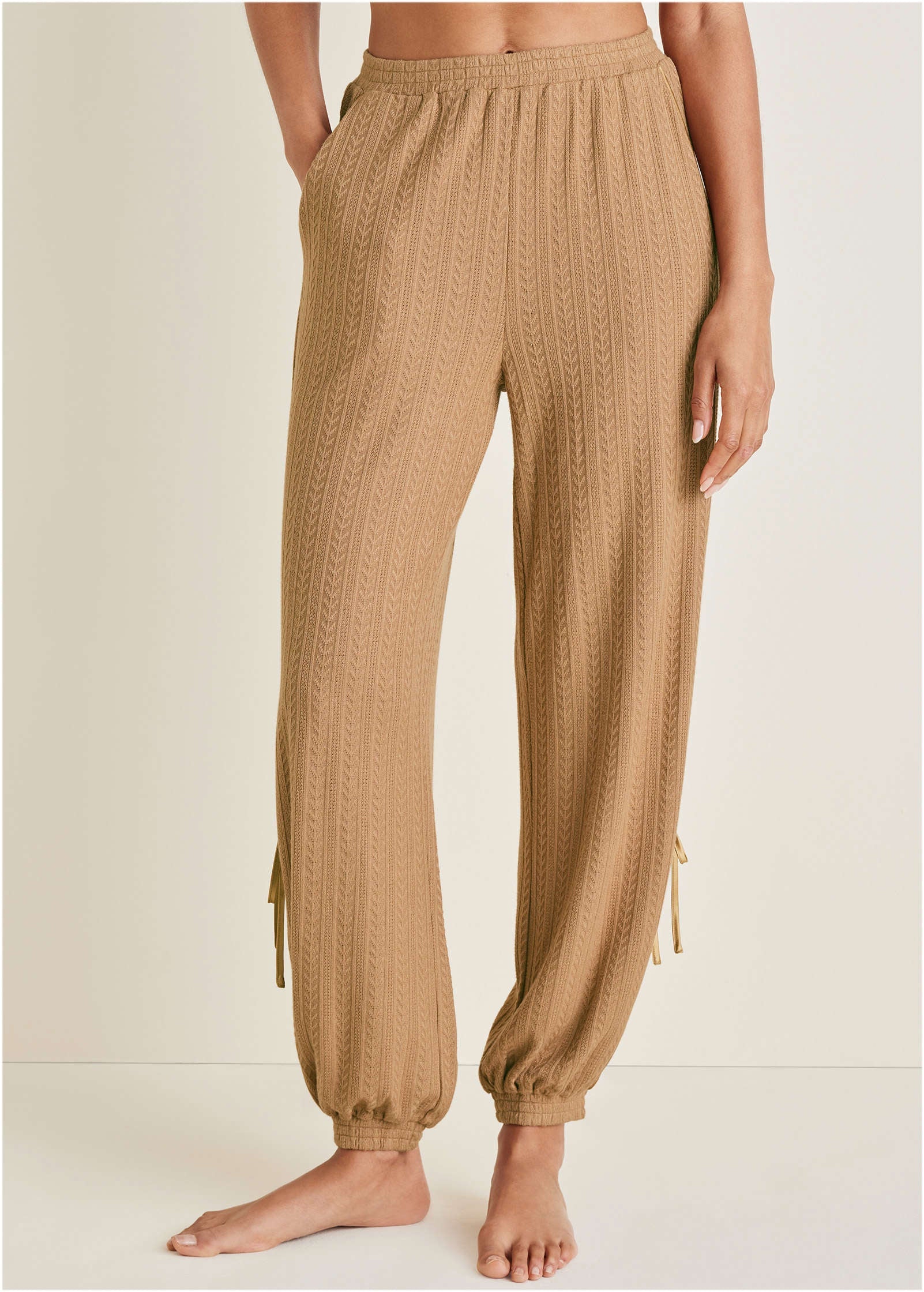 Brunch Knit Joggers - Camel - Image 4