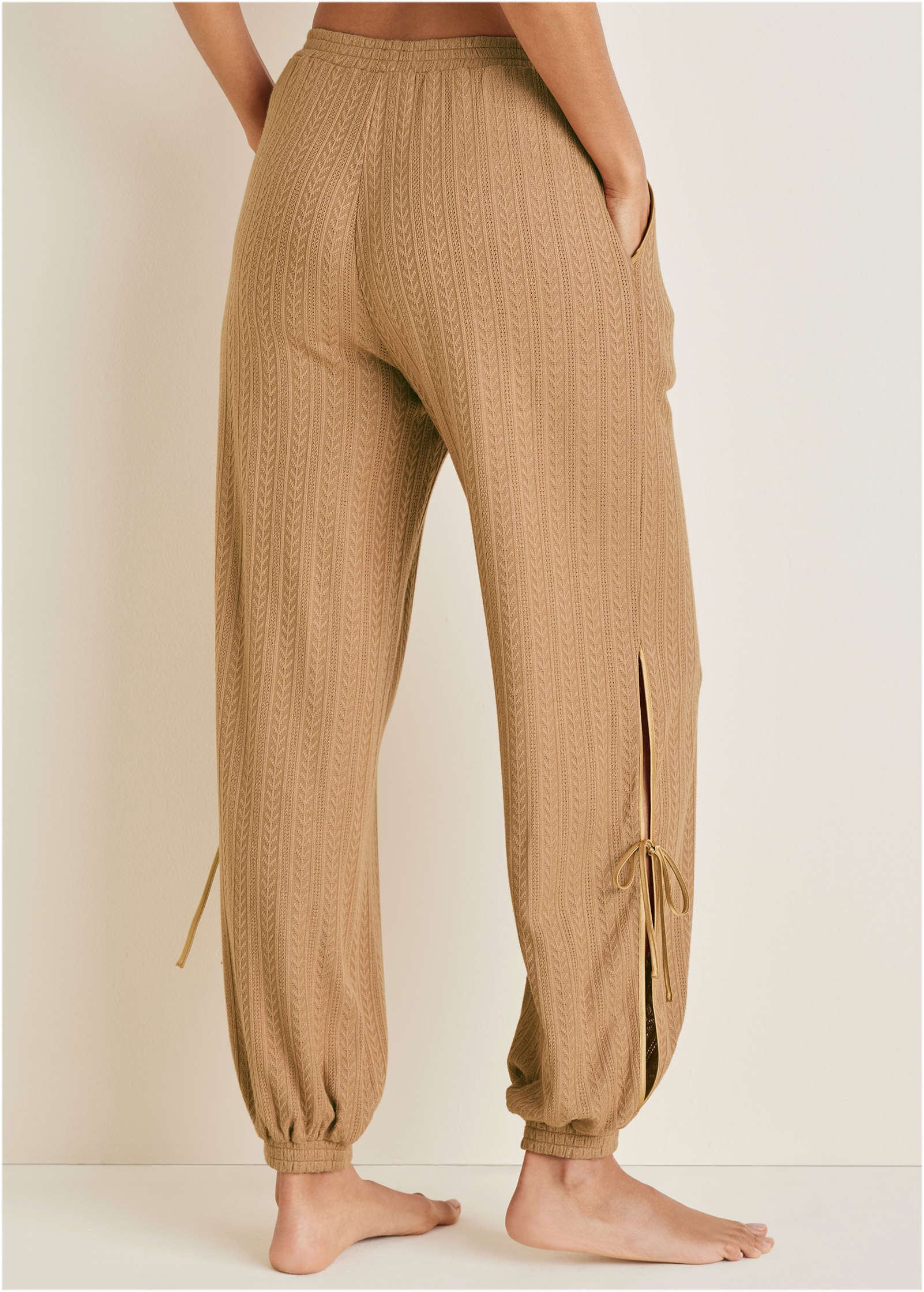 Brunch Knit Joggers - Camel - Image 5