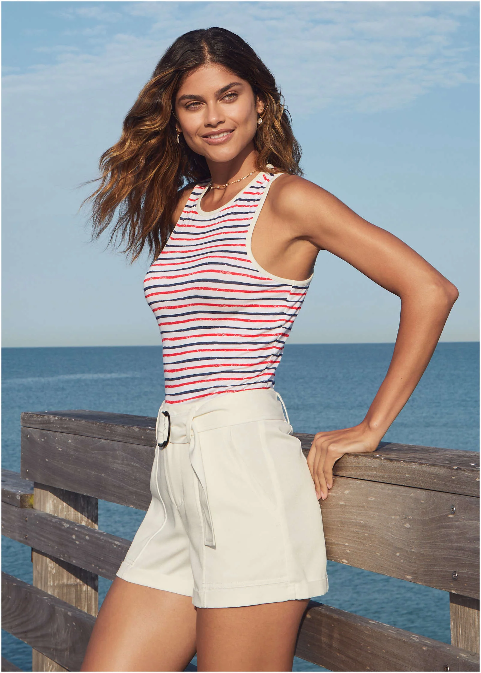 Relaxed Twill Shorts - Cream - Image 8
