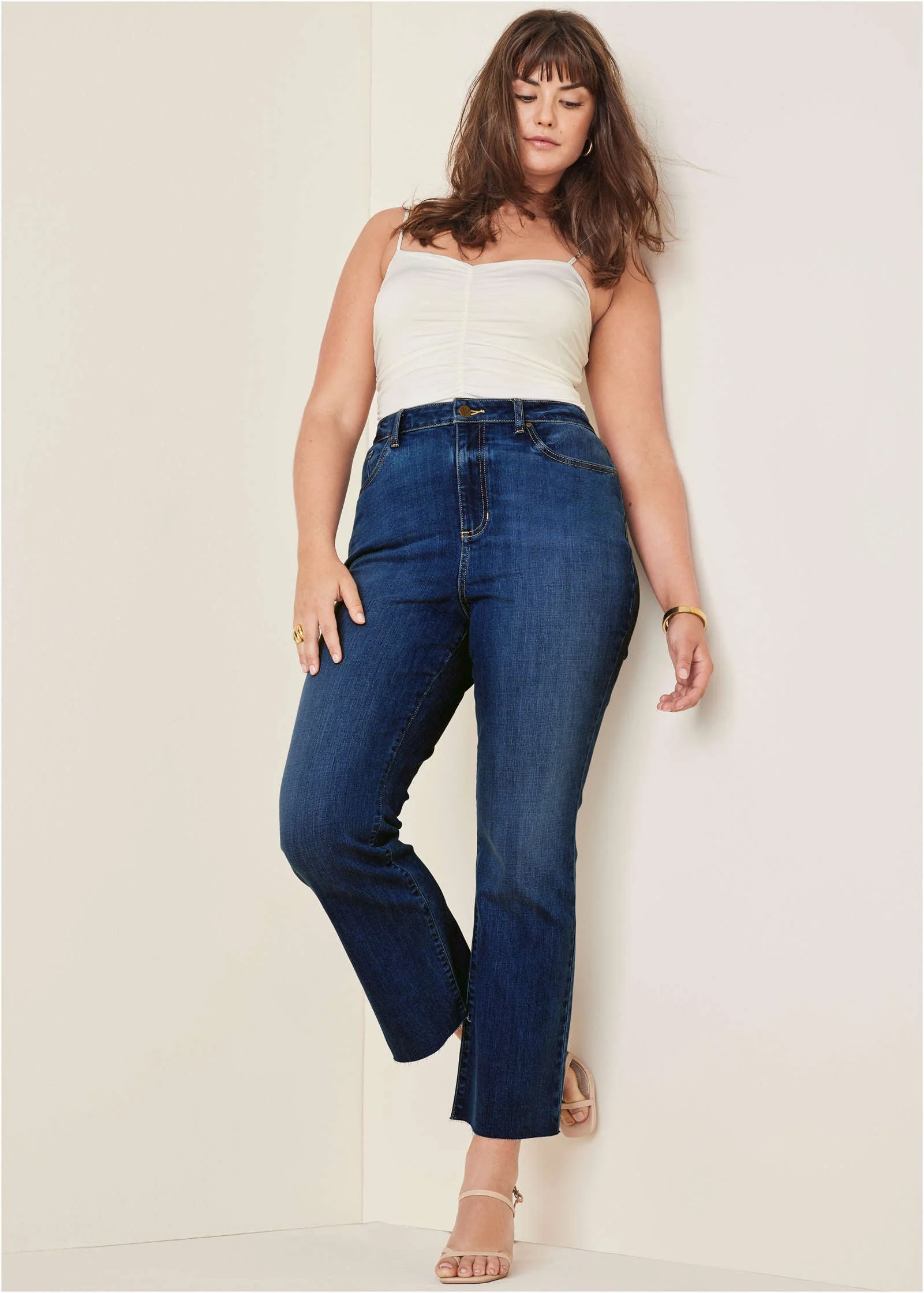 Brigitte Kick Flare Jeans - Dark Wash - Image 6