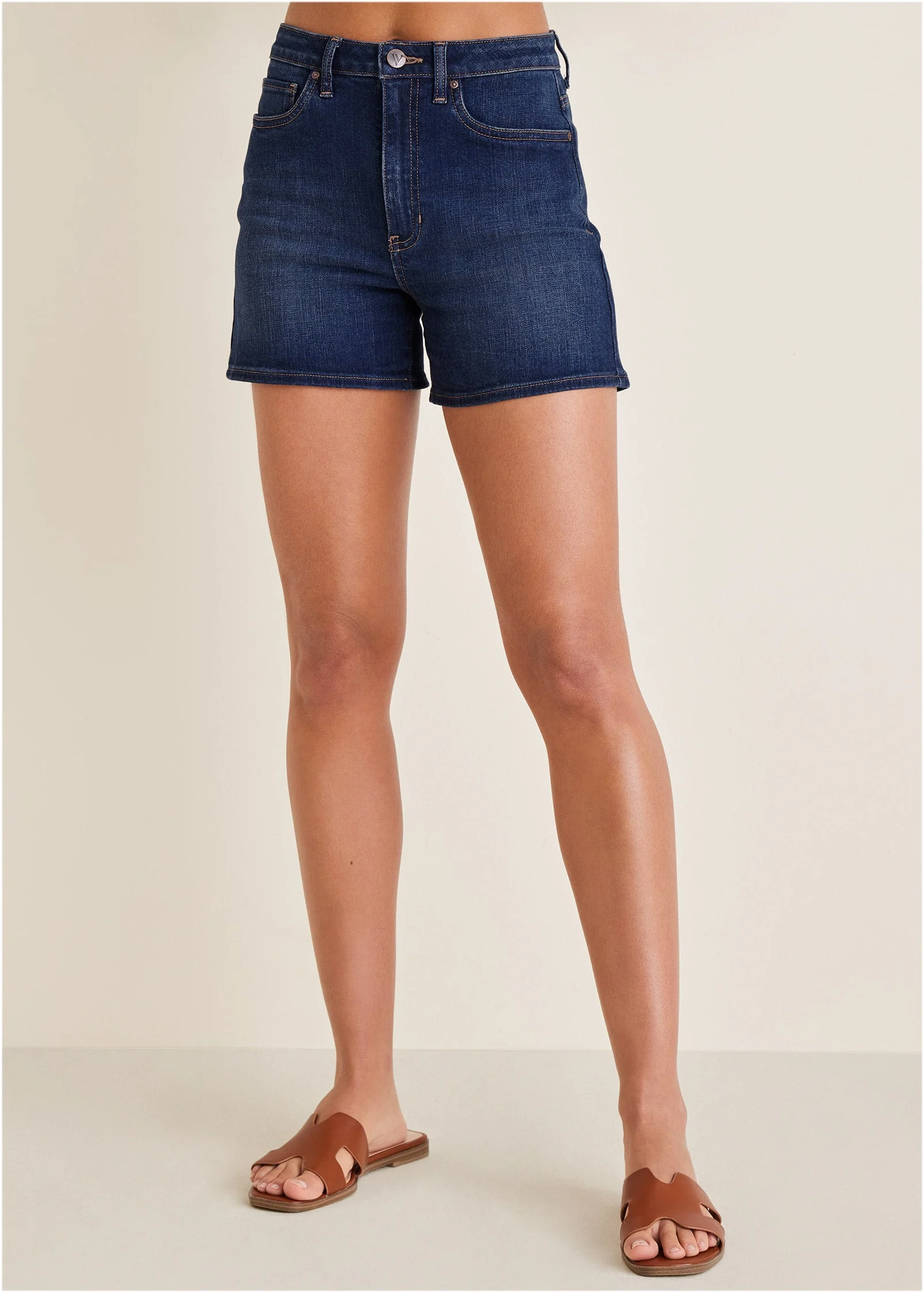 Naomi Denim Shorts - Dark Wash - Image 2