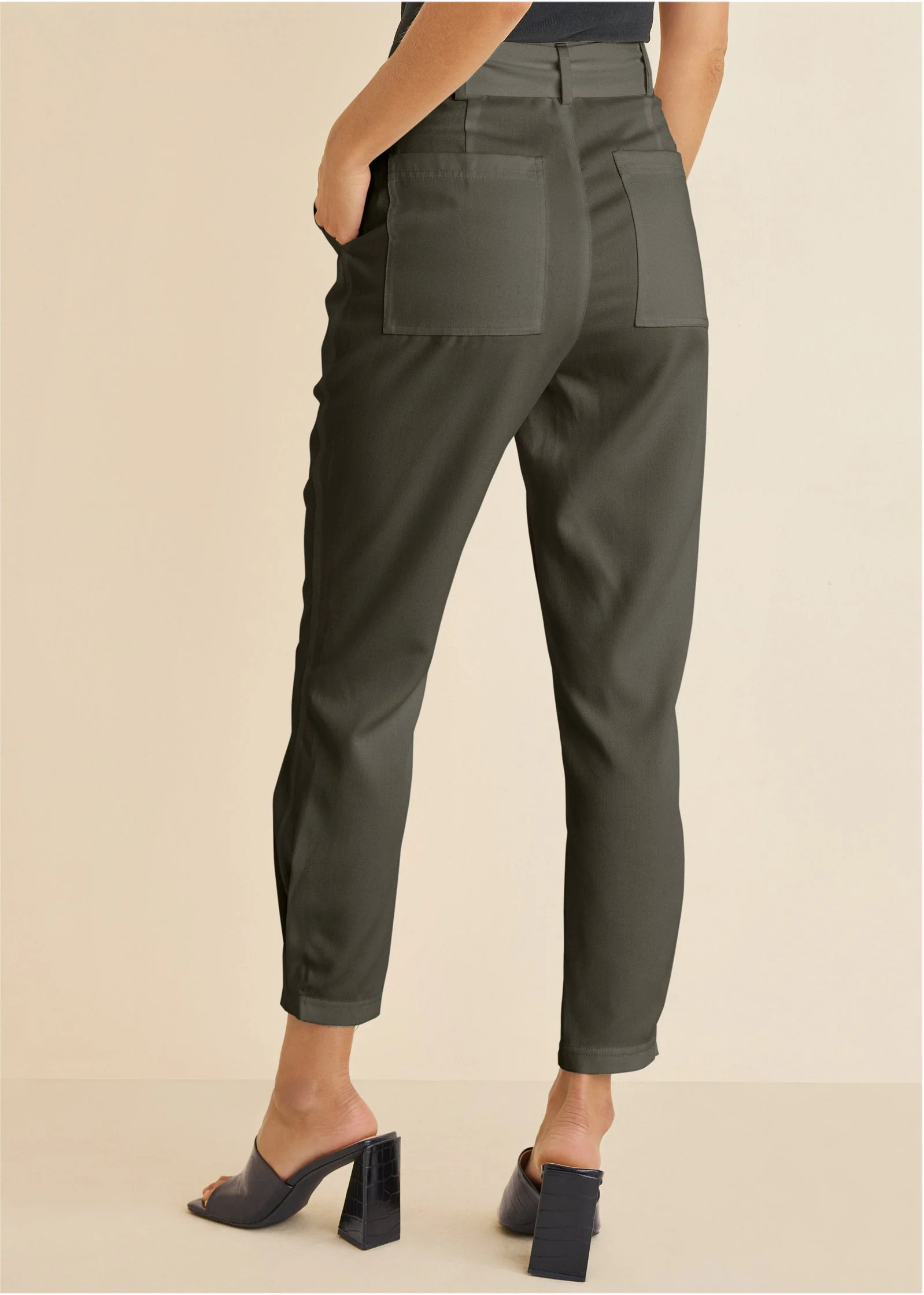 Relaxed Twill Straight Pant - Olive - Image 4