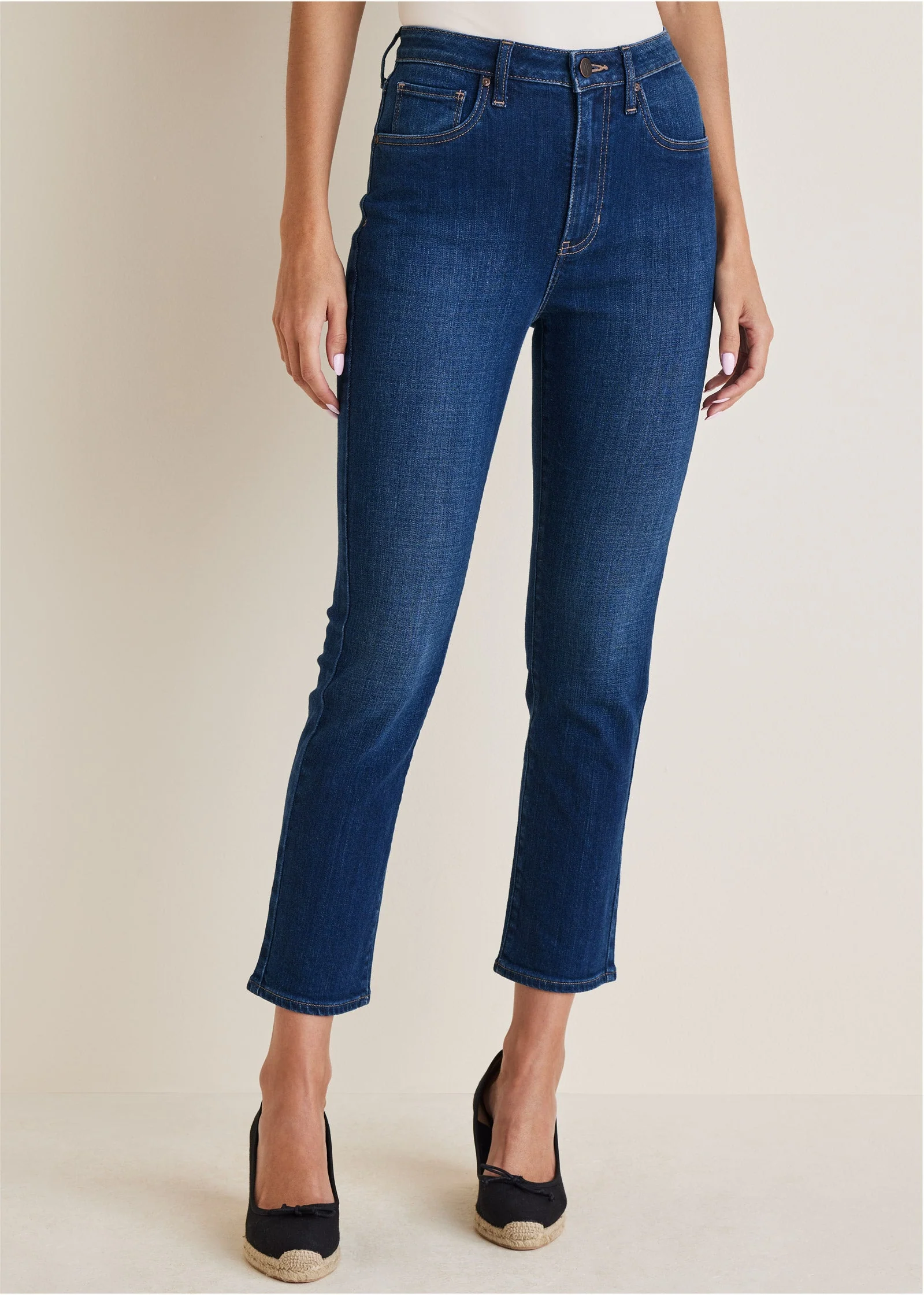 Audrey Straight Leg Jeans - Dark Wash - Image 2