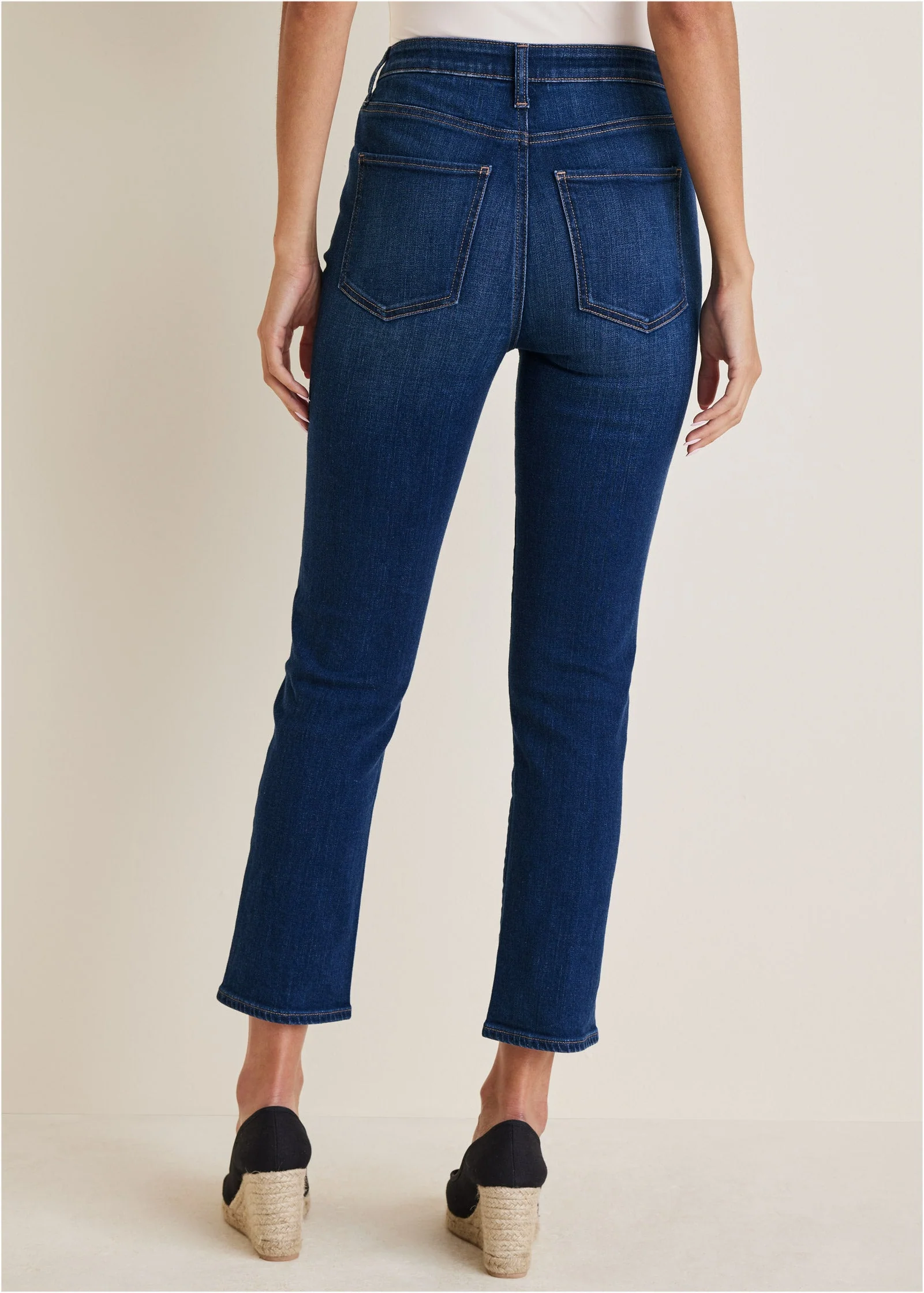 Audrey Straight Leg Jeans - Dark Wash - Image 3