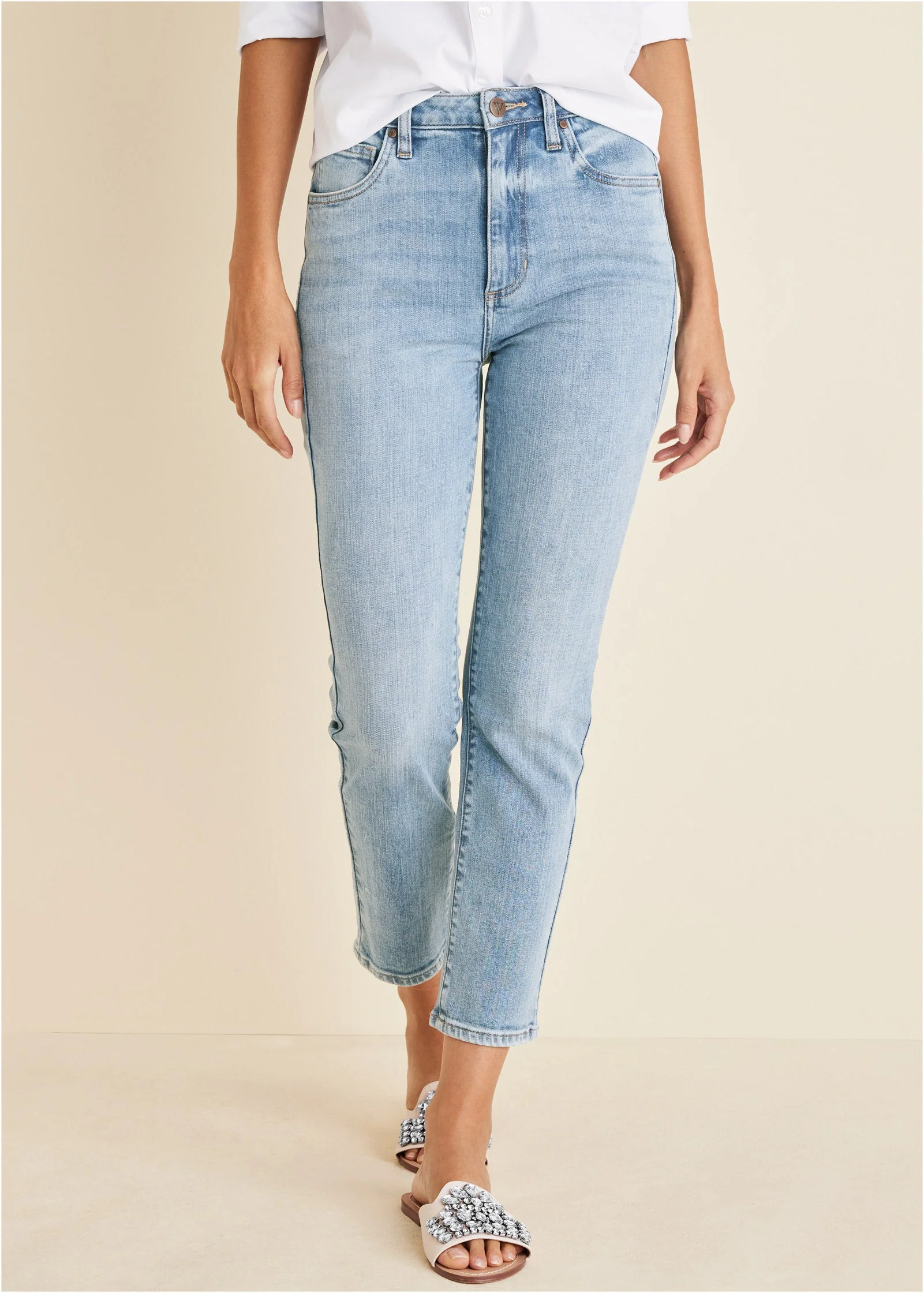 Audrey Straight Leg Jeans - Light Wash - Image 2