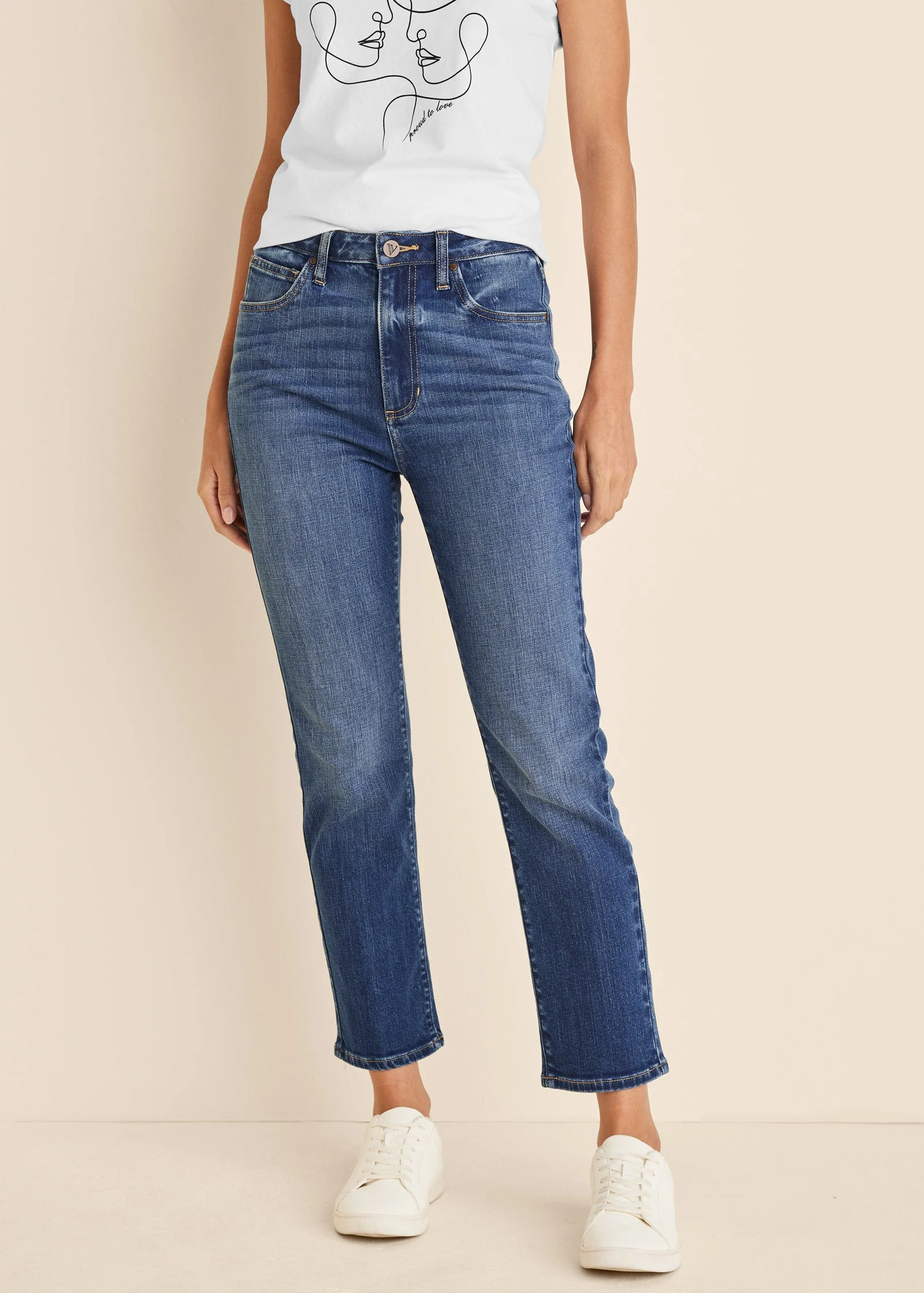 Audrey Straight Leg Jeans - Medium Wash - Image 2