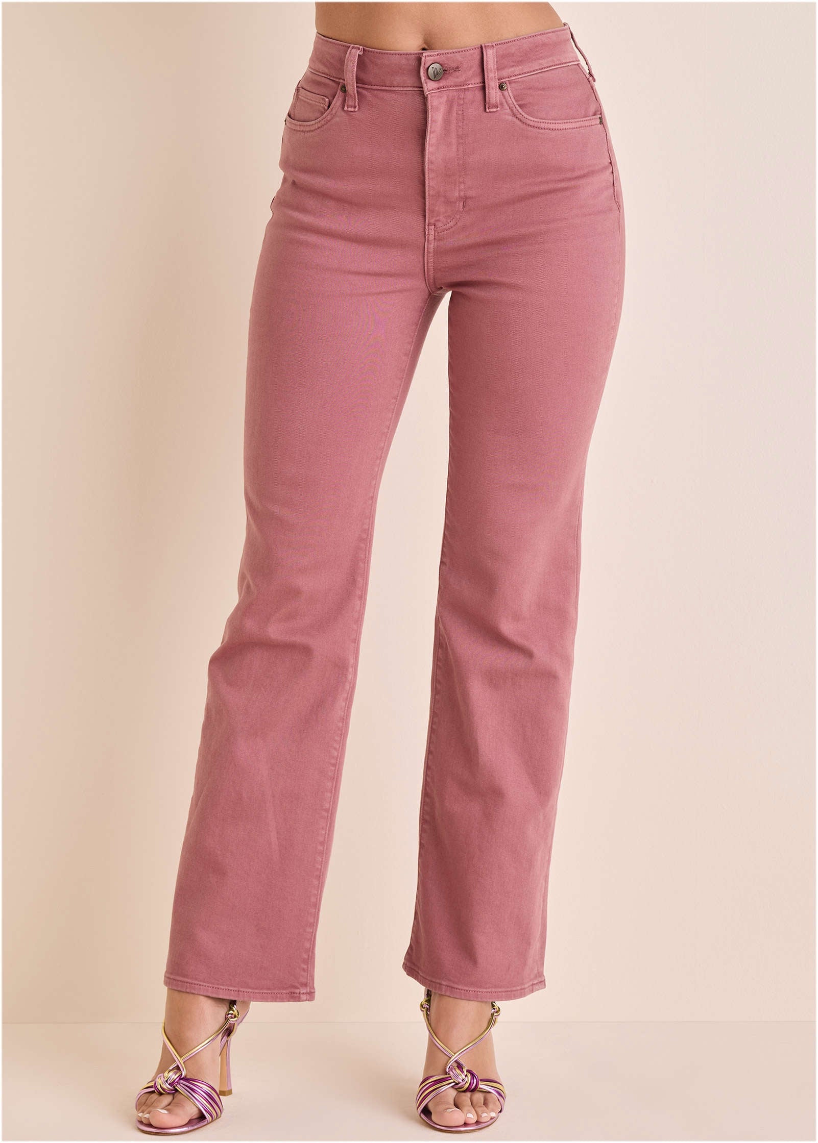Penelope Modern Flare Jeans - Berry - Image 2