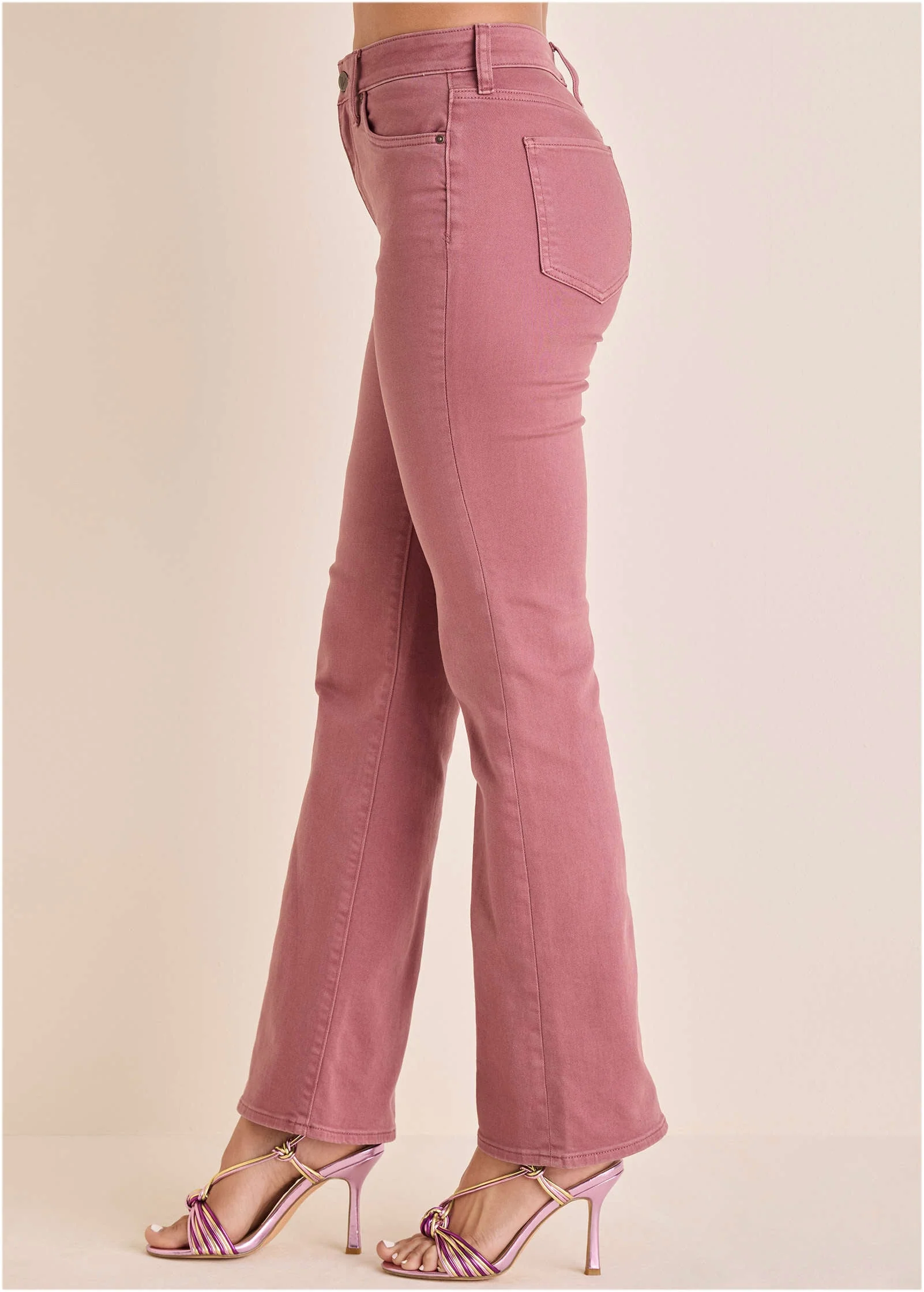 Penelope Modern Flare Jeans - Berry - Image 4