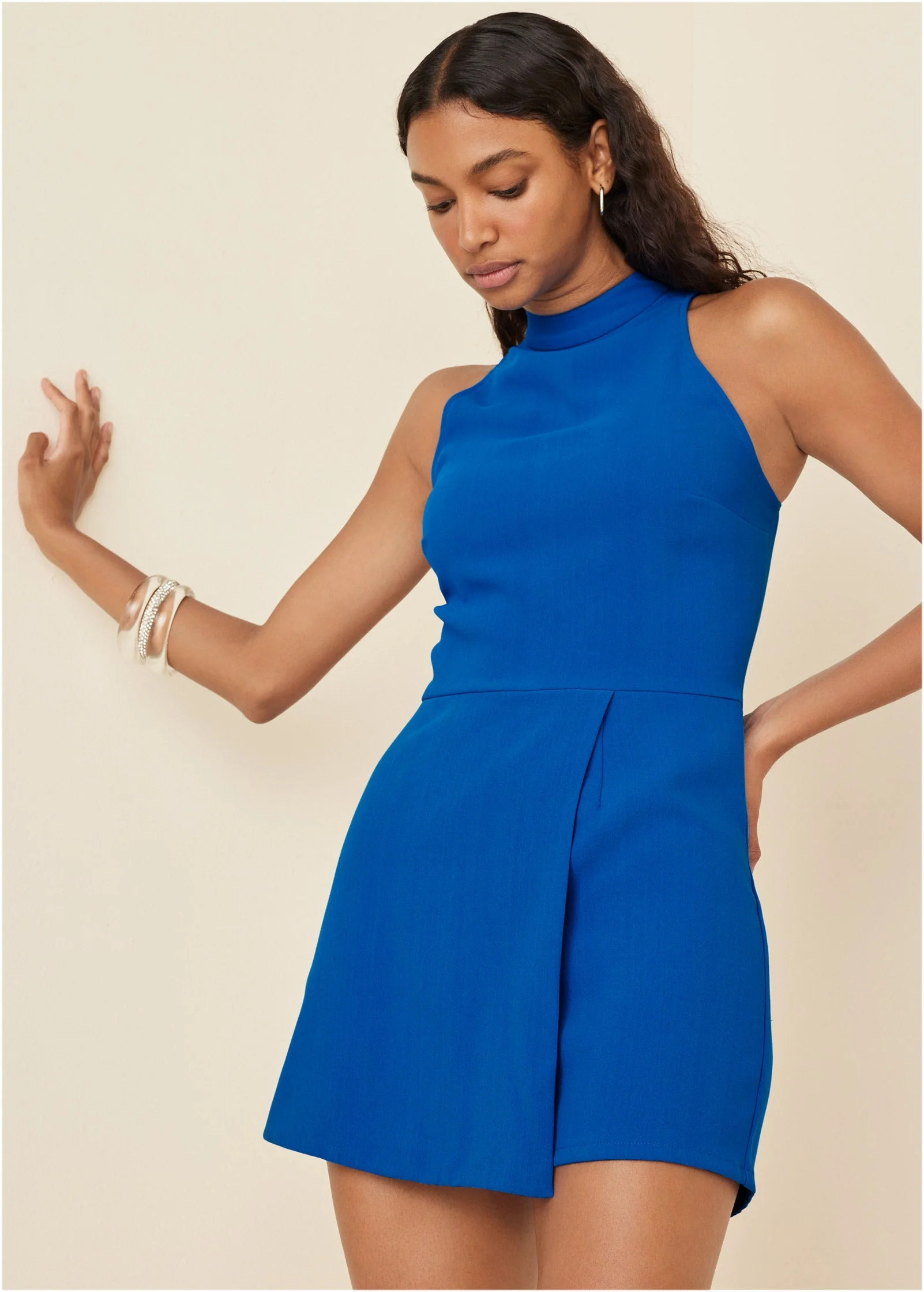 High Neck Skort  - Blue - Image 3
