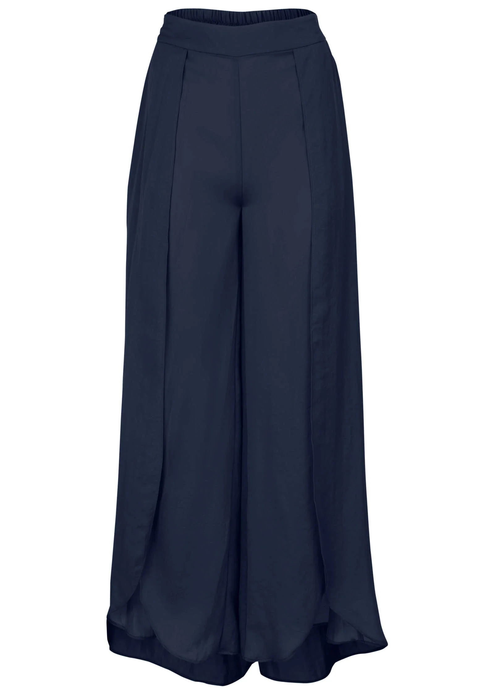 Tulip Hem Wide Leg Pants - Navy - Image 6