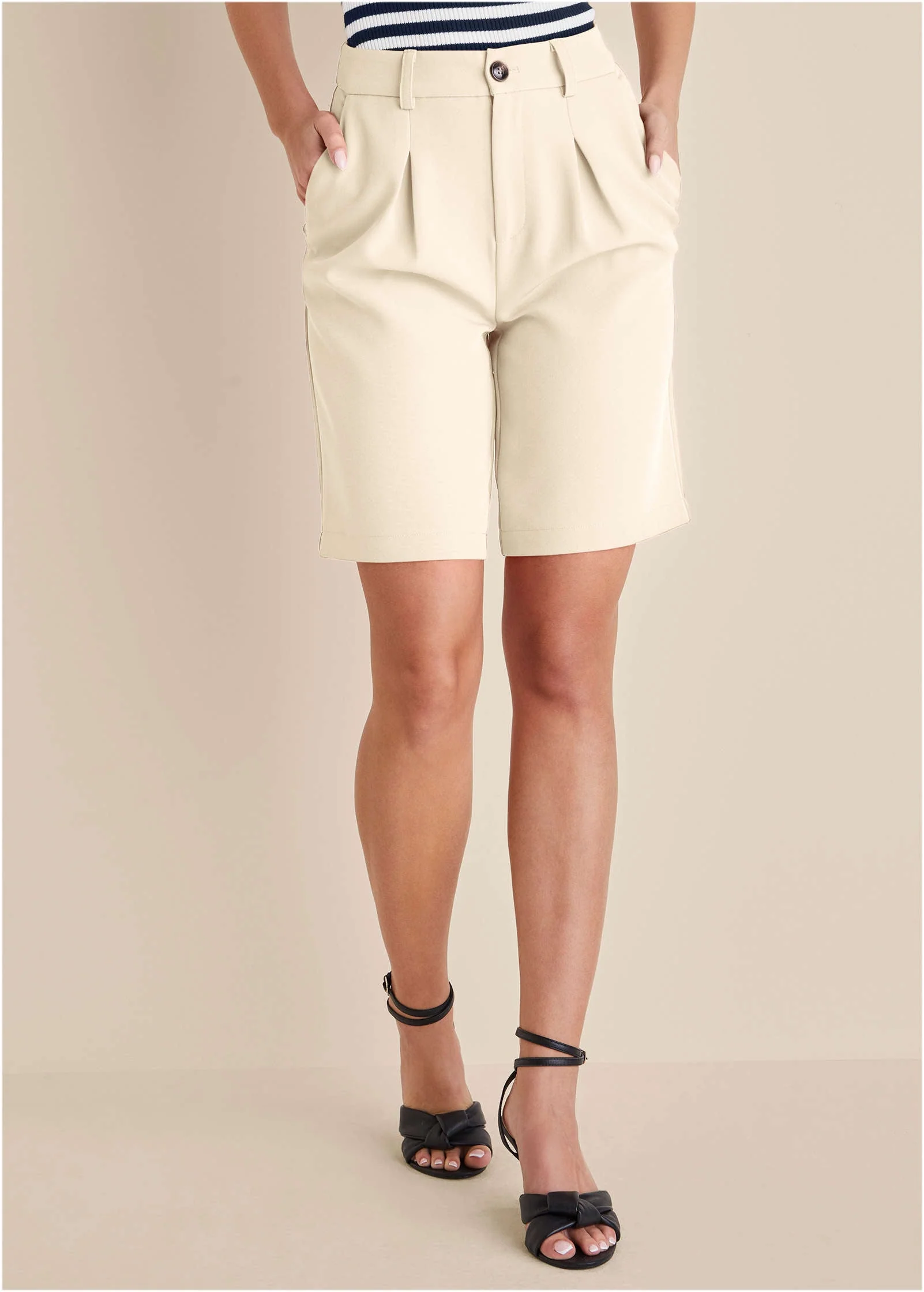Bermuda Suit Shorts - Off White - Image 3