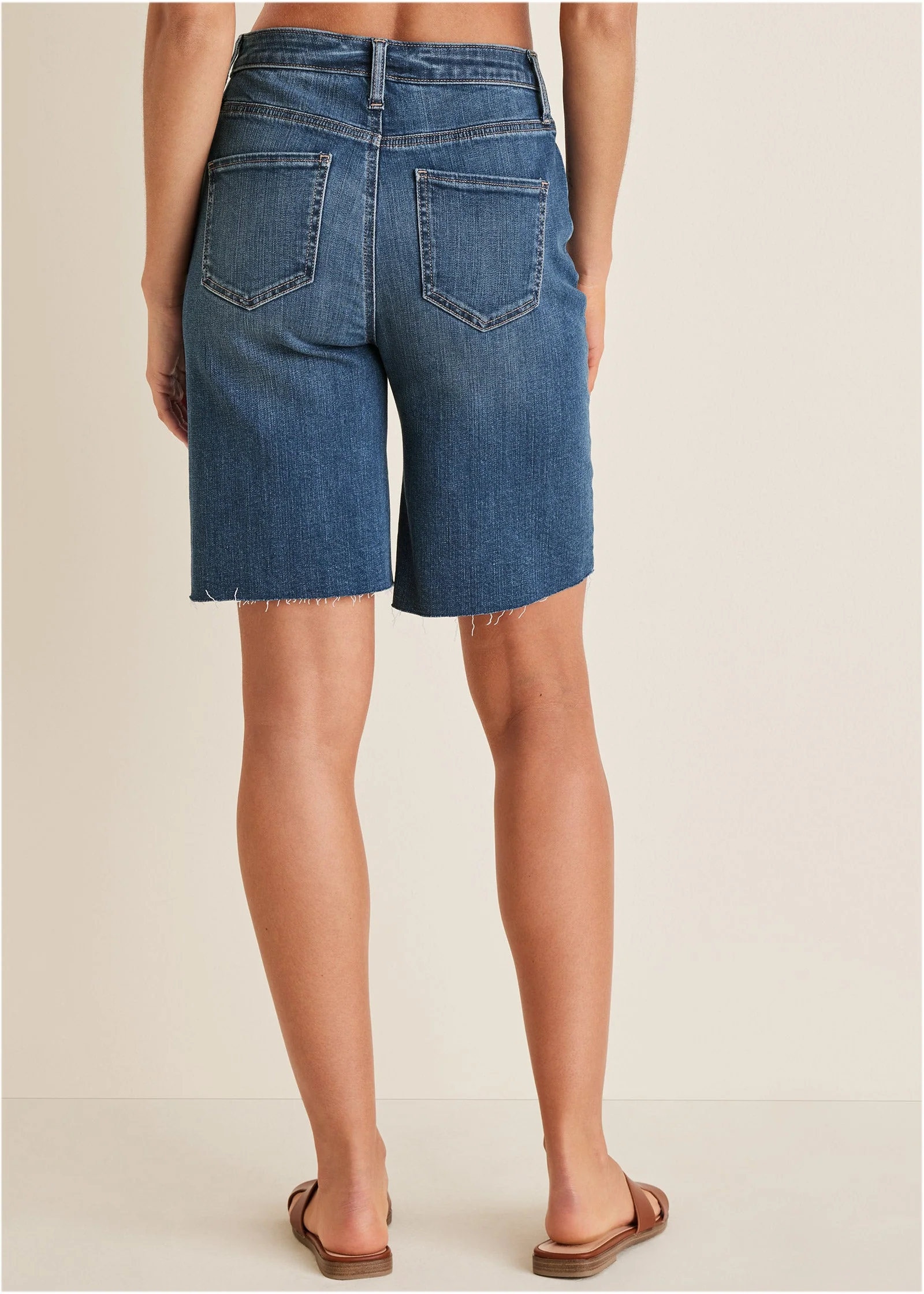 Brooke Denim Bermuda Shorts - Medium Wash - Image 3