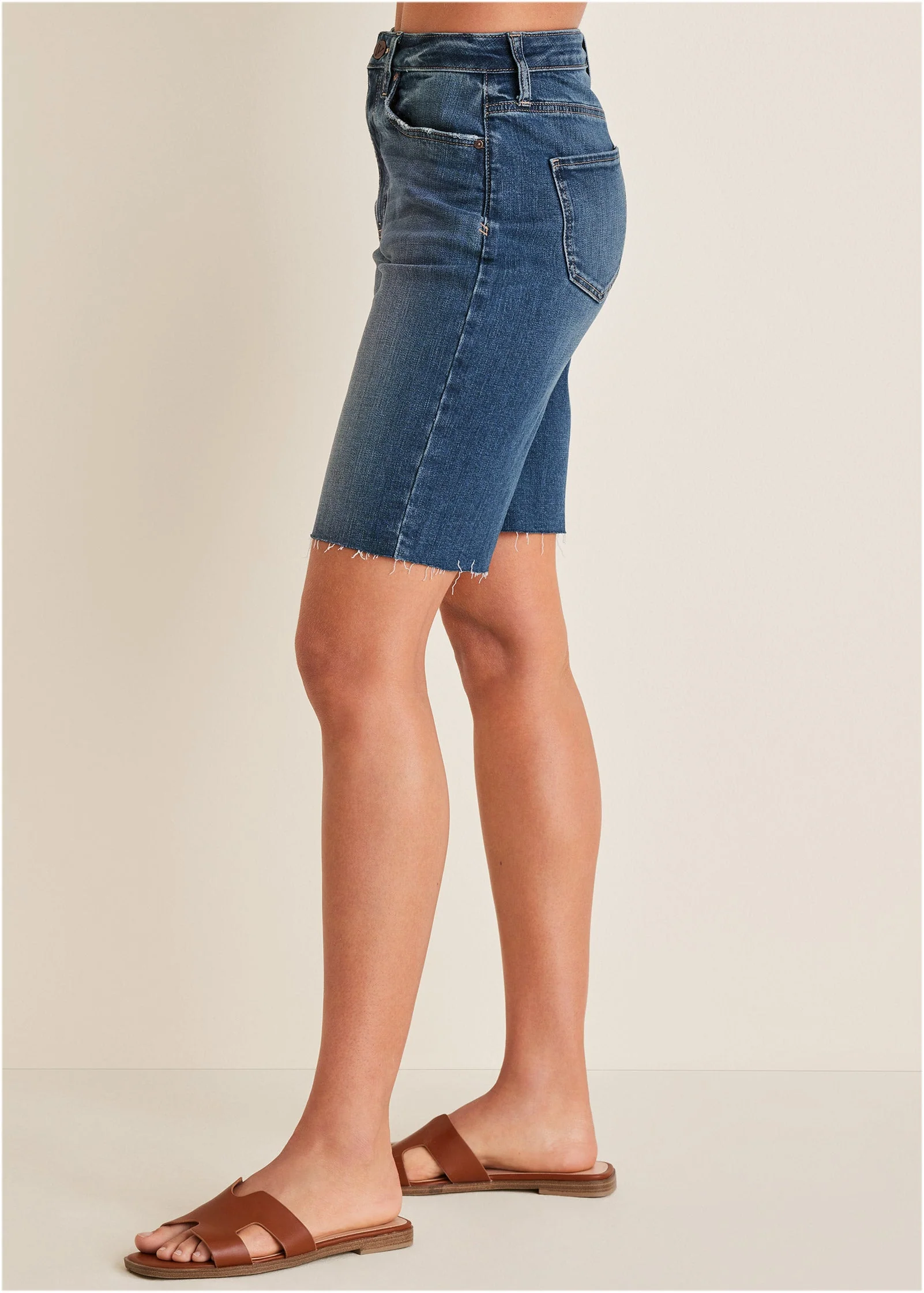 Brooke Denim Bermuda Shorts - Medium Wash - Image 4