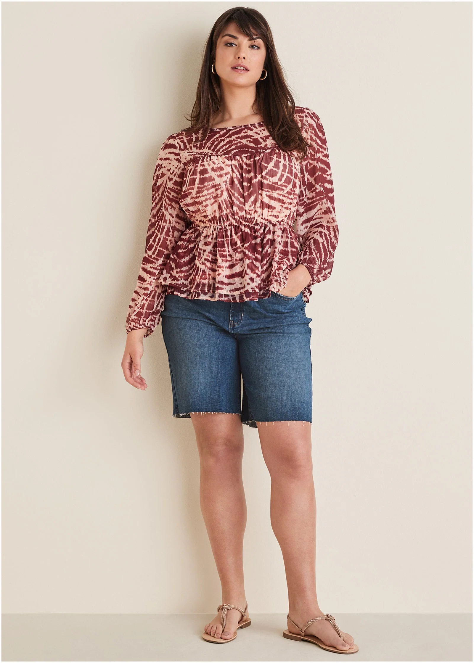 Brooke Denim Bermuda Shorts - Medium Wash - Image 6