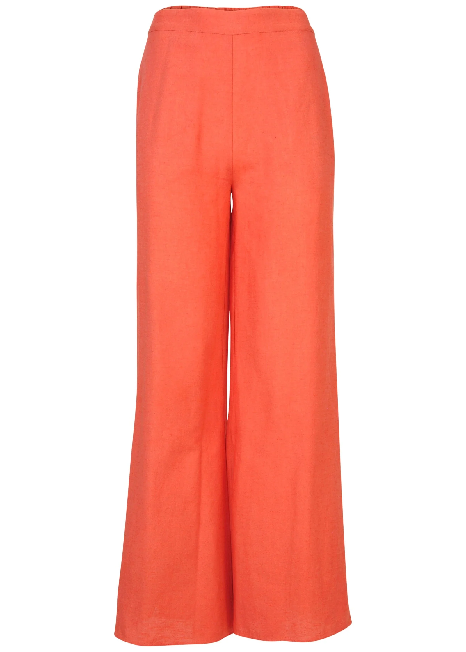 Linen Side Slit Pant - Burnt Orange - Image 6