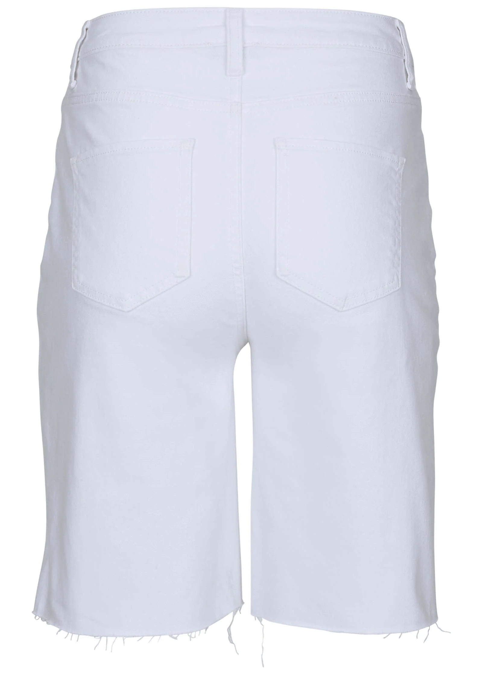 Brooke Denim Bermuda Shorts - White - Image 4