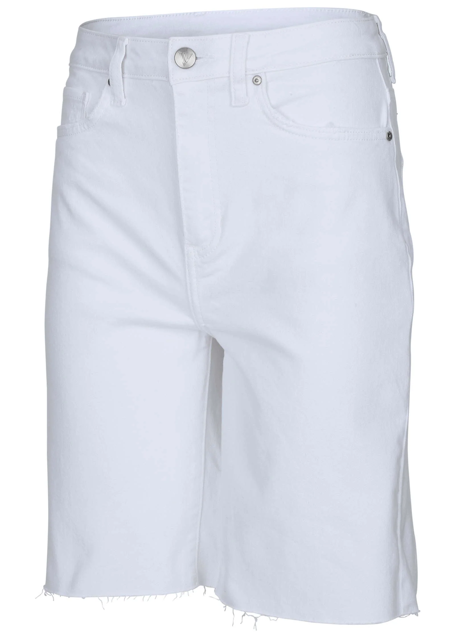 Brooke Denim Bermuda Shorts - White - Image 5