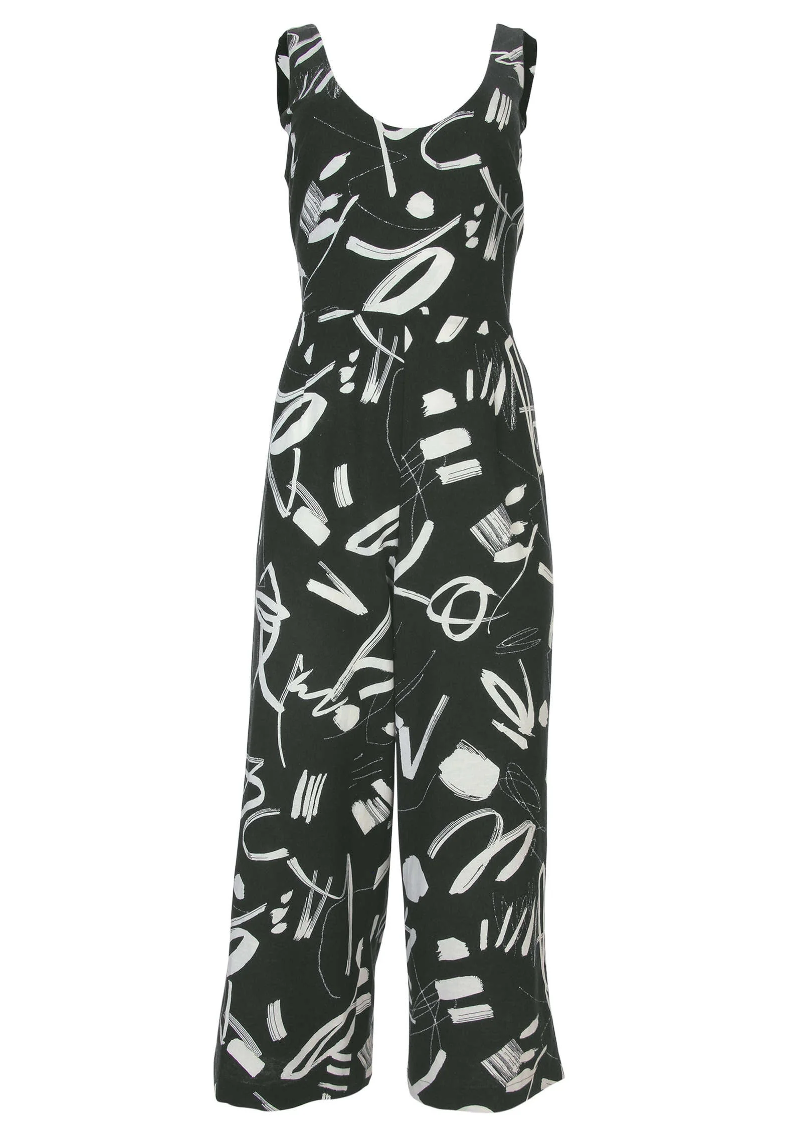 Linen Jumpsuit - Modern Graffiti - Image 3
