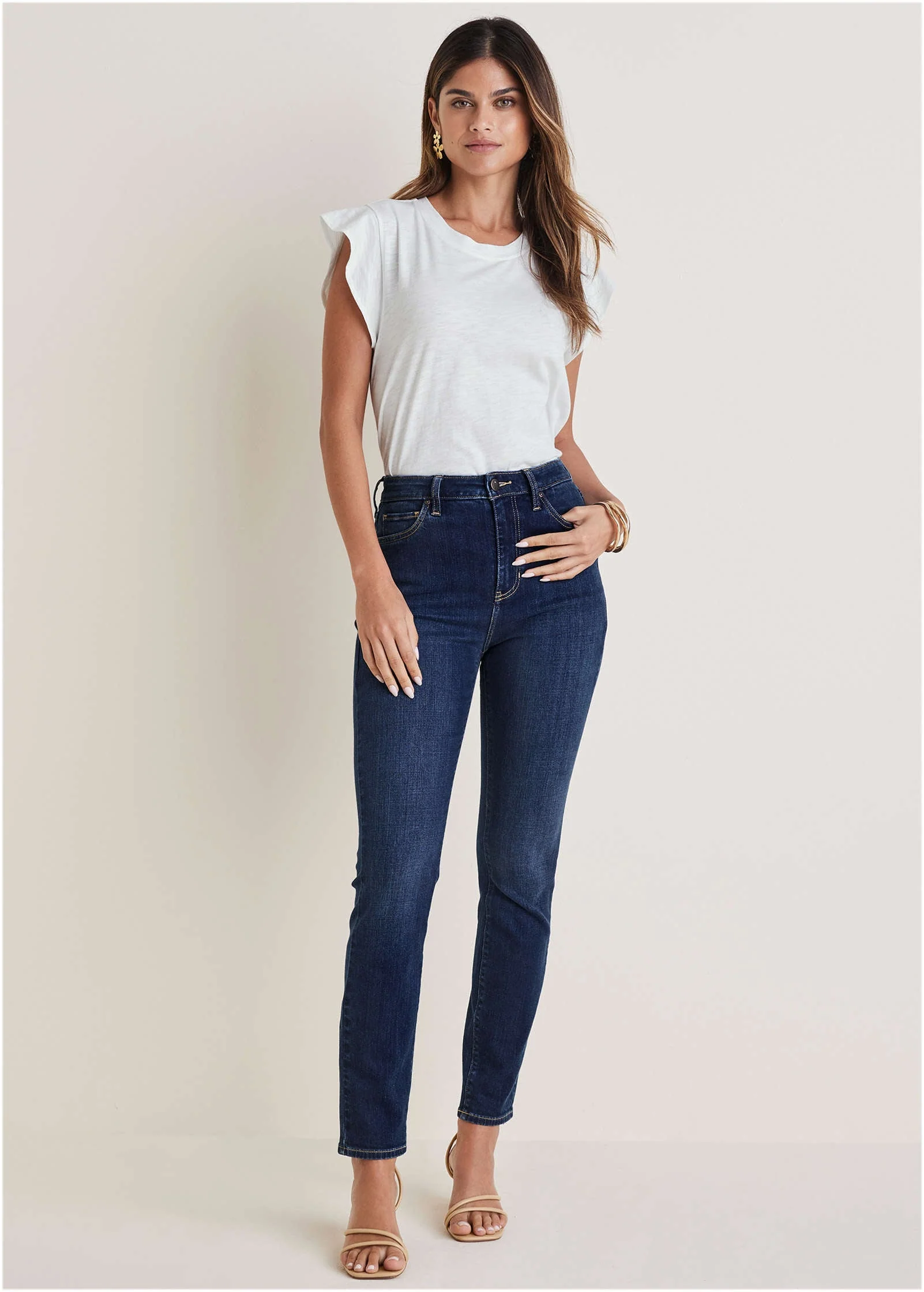 Slim Leg Jeans - Dark Wash