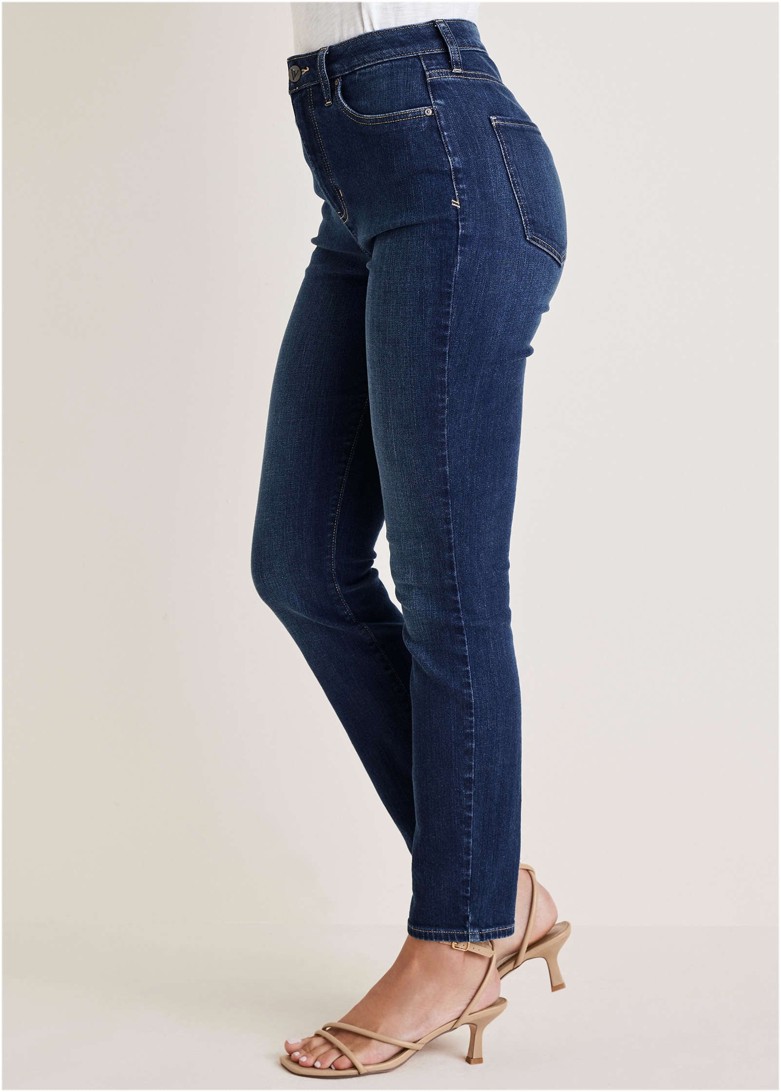 Slim Leg Jeans - Dark Wash - Image 4