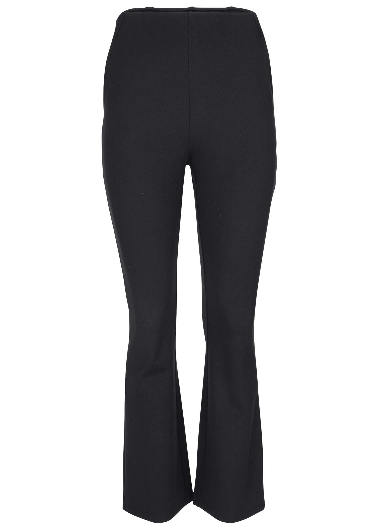 Smoothing Ponte Kick Flare Pants - Jet Black - Image 3