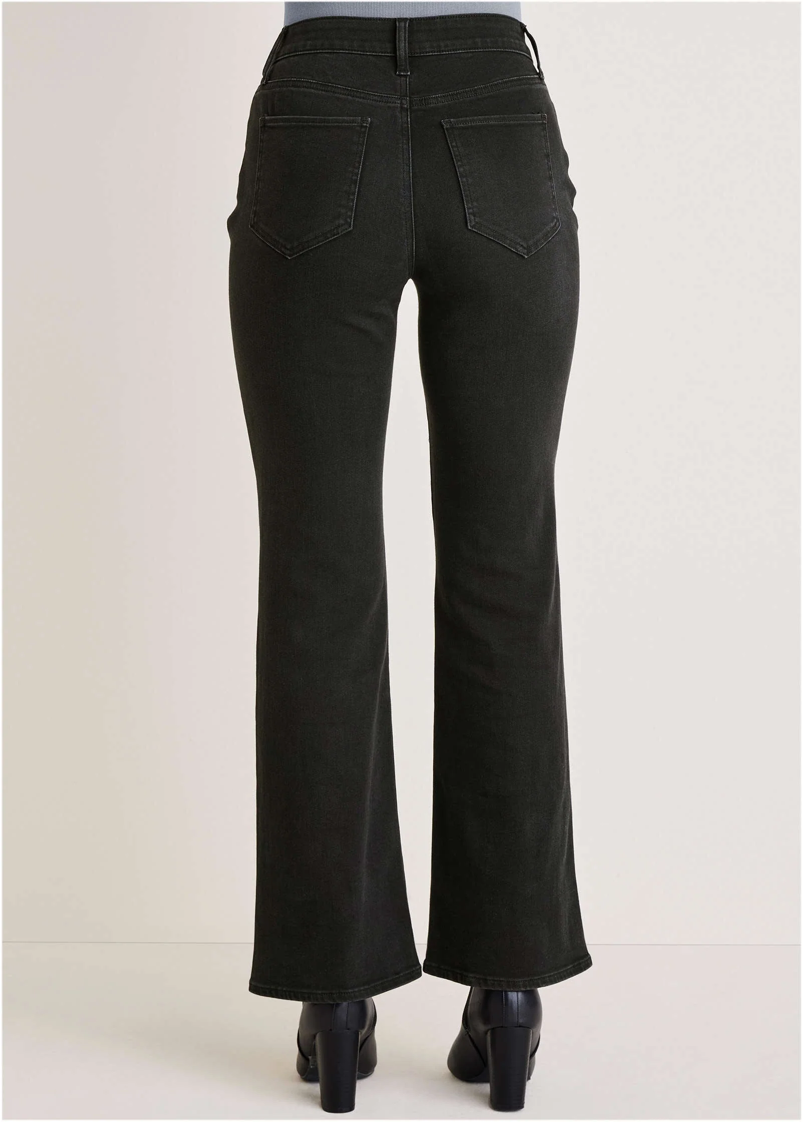 Penelope Modern Flare Jeans - Black Wash - Image 2