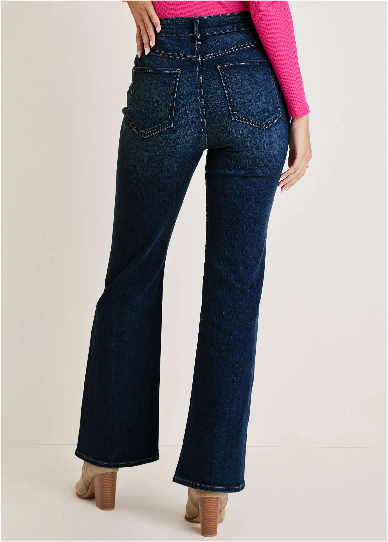Penelope Modern Flare Jeans - Dark Wash - Image 4