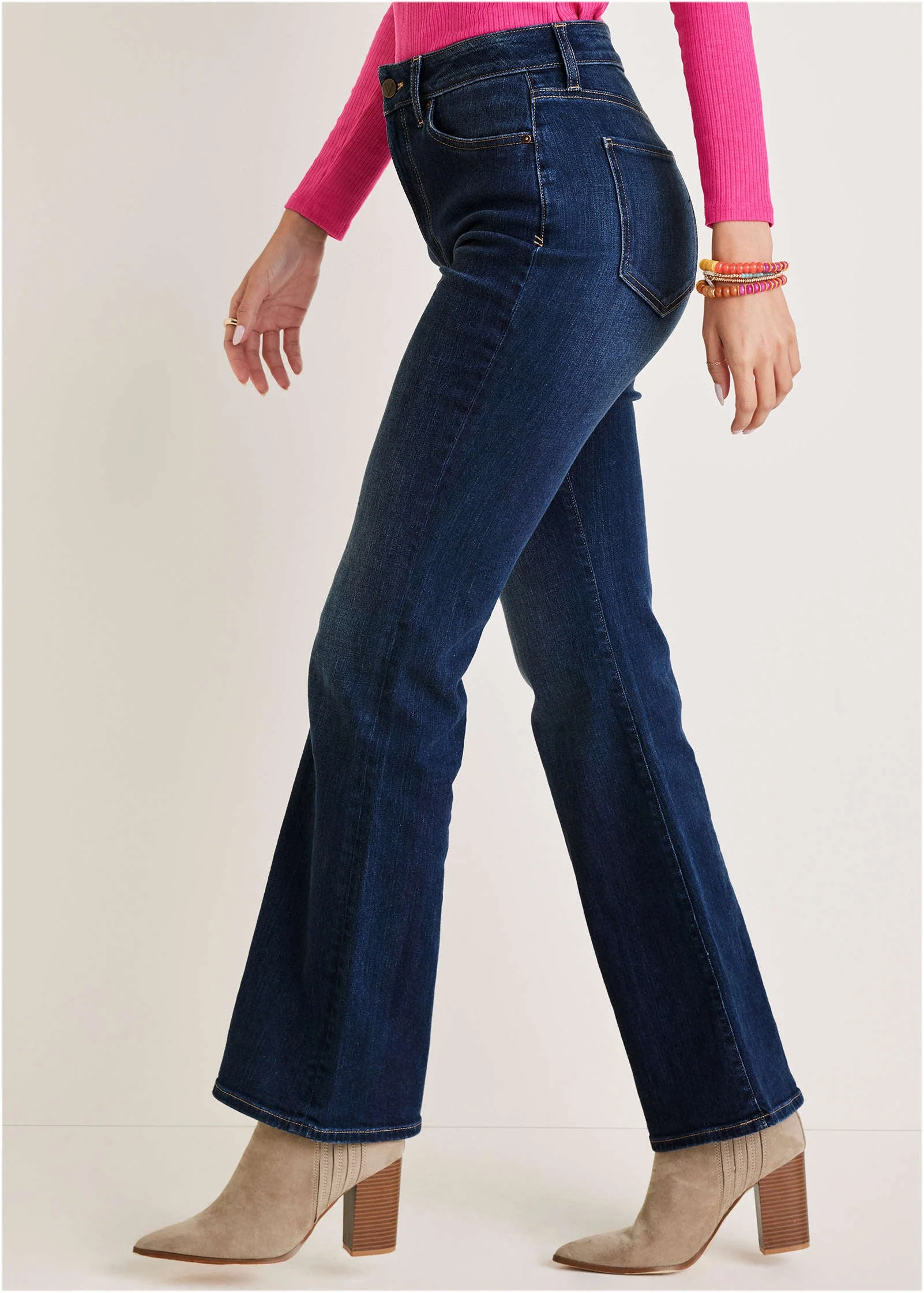 Penelope Modern Flare Jeans - Dark Wash - Image 5