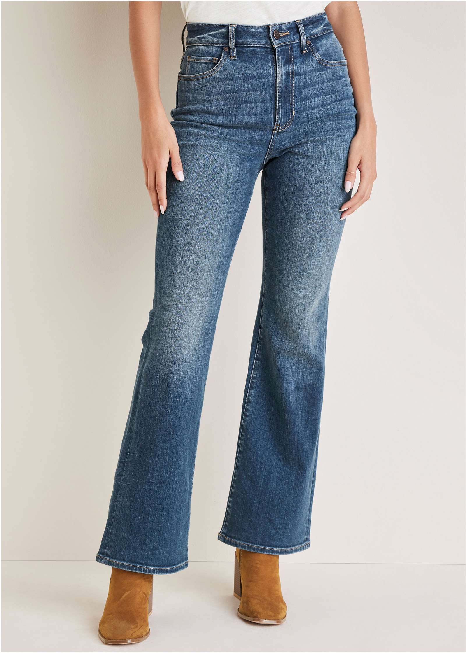 Penelope Modern Flare Jeans - Medium Wash - Image 3