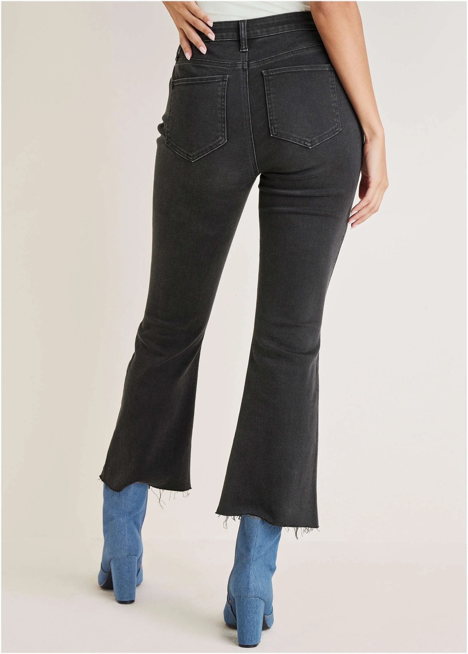 Brigitte Kick Flare Jeans - Black Wash - Image 3