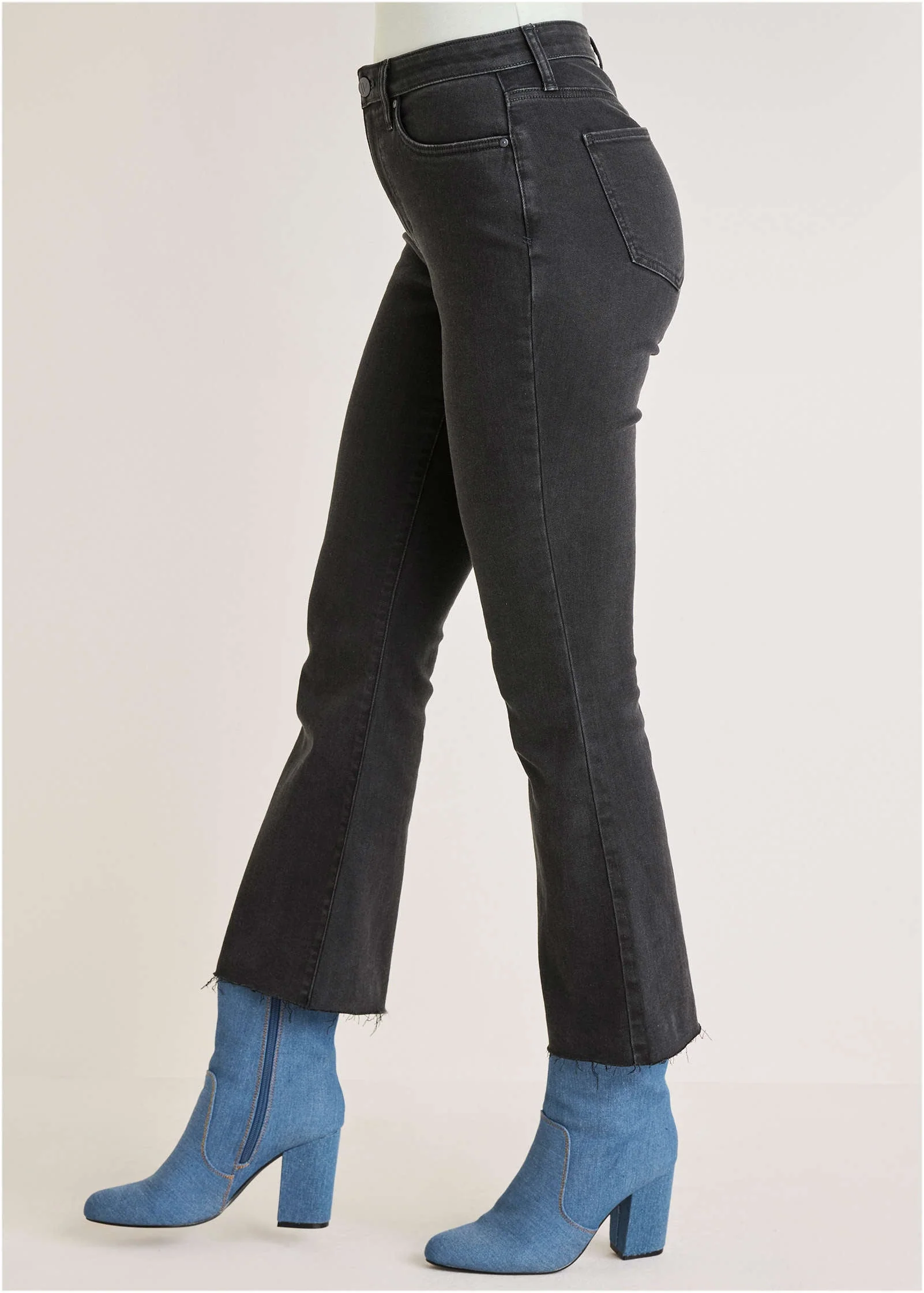 Brigitte Kick Flare Jeans - Black Wash - Image 4