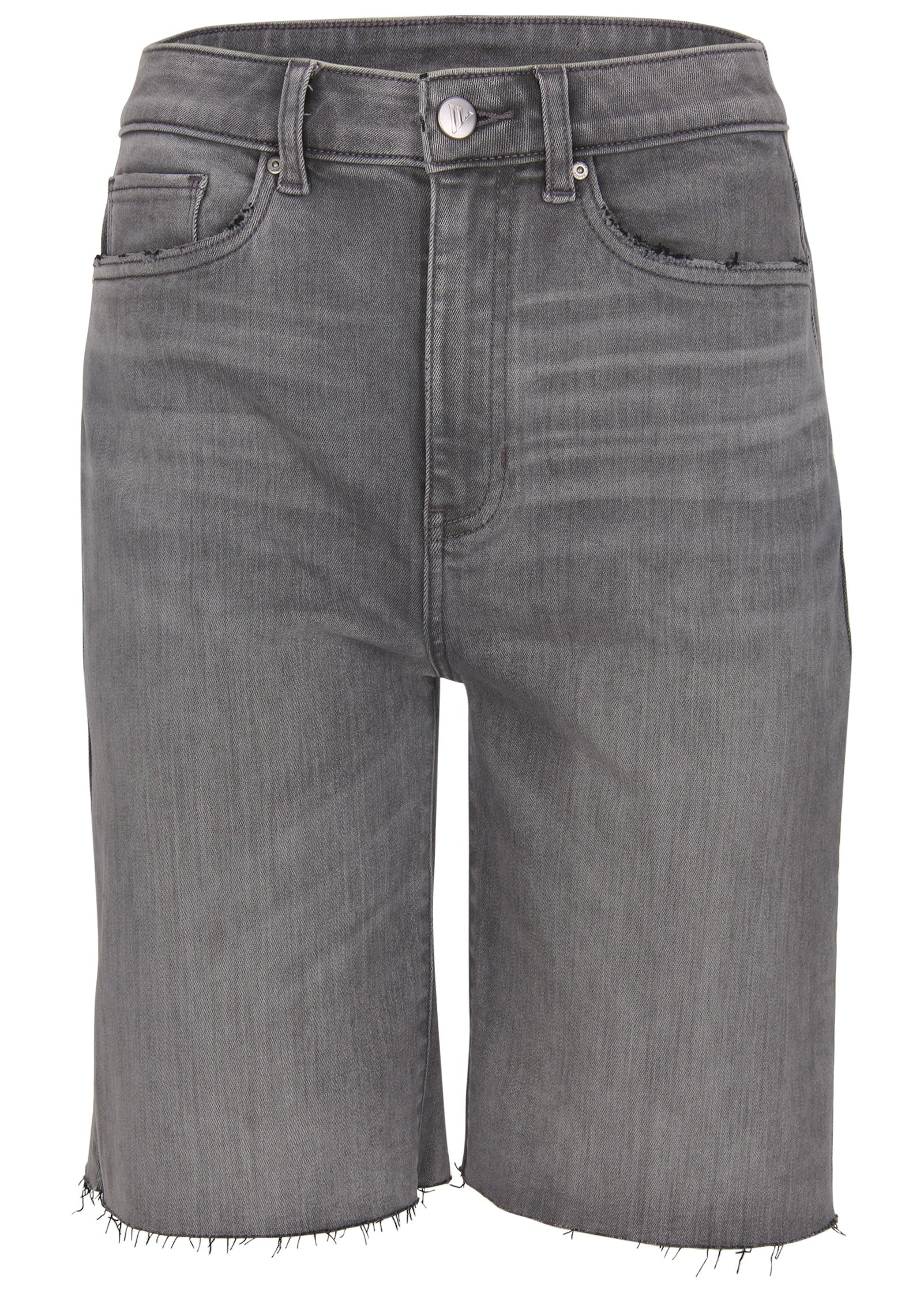 Denim Bermuda Shorts - Grey Wash - Image 5