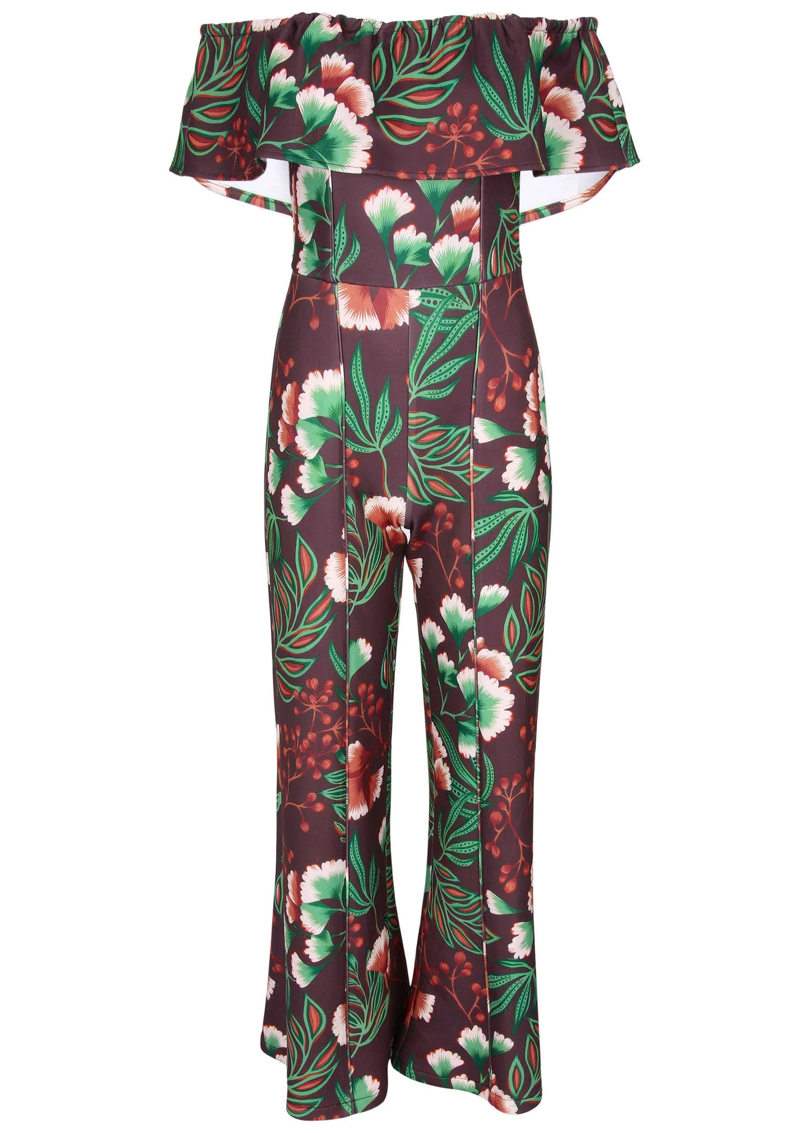 Off The Shoulder Jumpsuit - Lake Botanical - Image 3