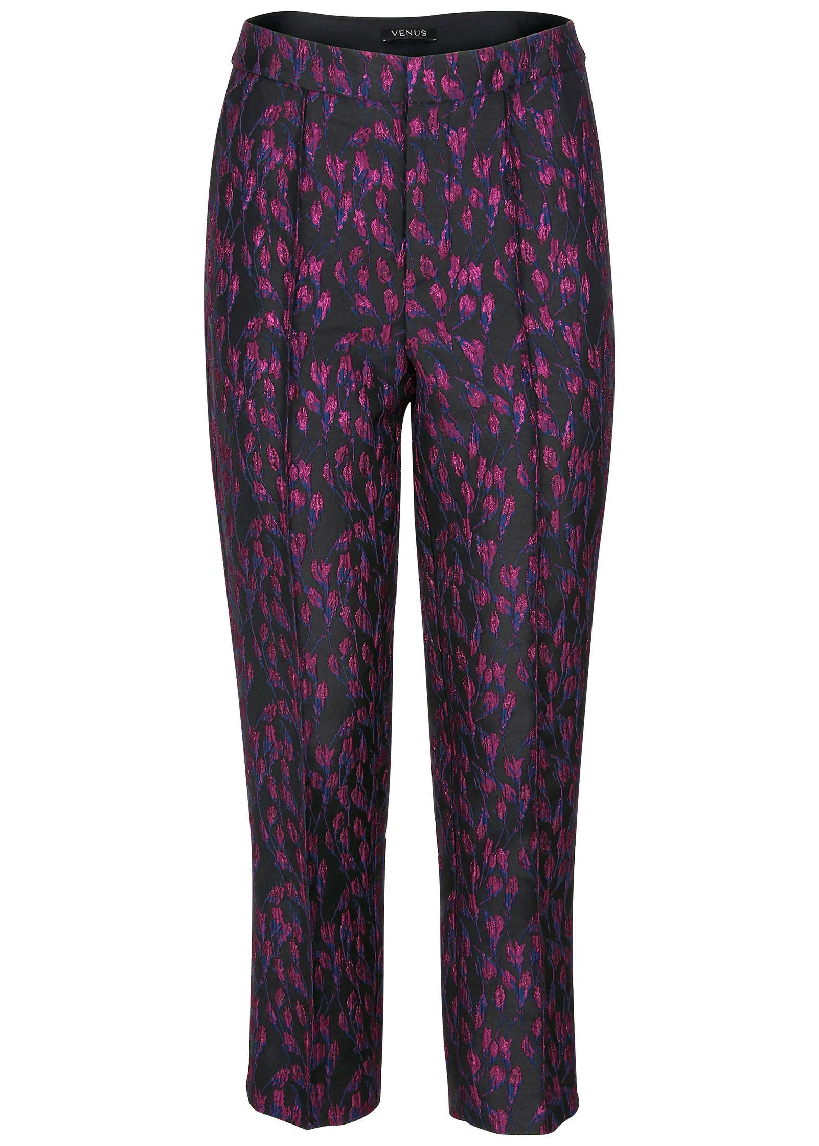 Straight Leg Jacquard Pants - Blue Multi - Image 6