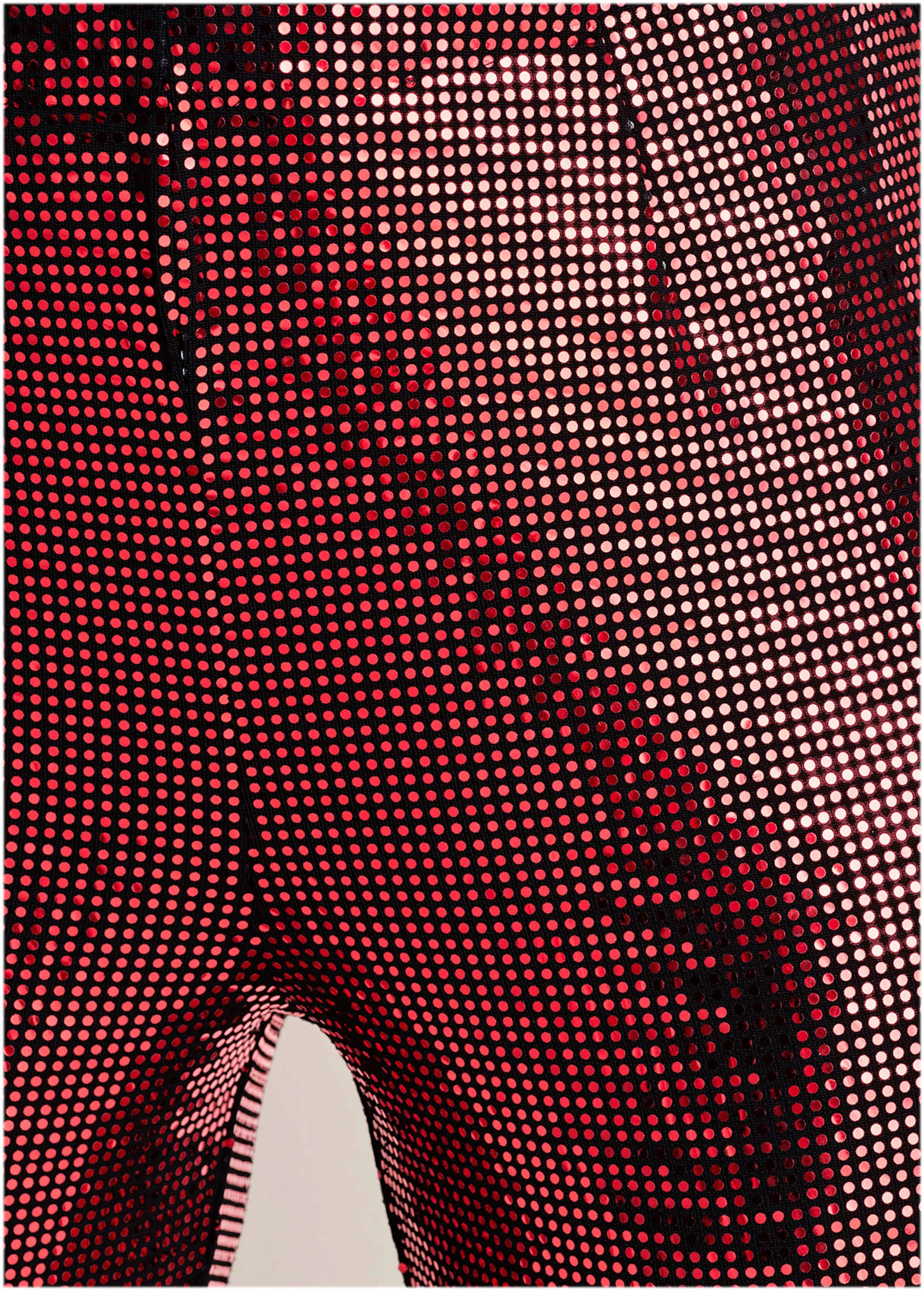 Sequin Flare Leg Pants - Red & Black - Image 5