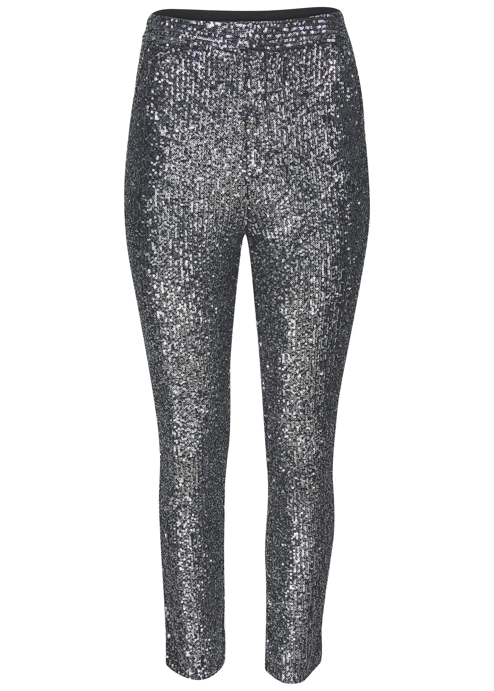 Sequin Straight Leg Pants - Silver - Image 5